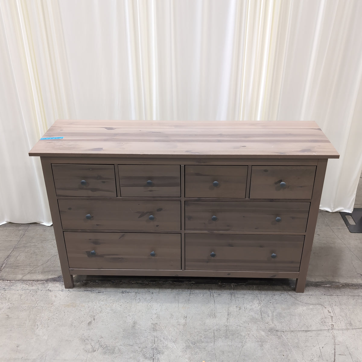 Greyish-Brown Wood Dresser with Light Top