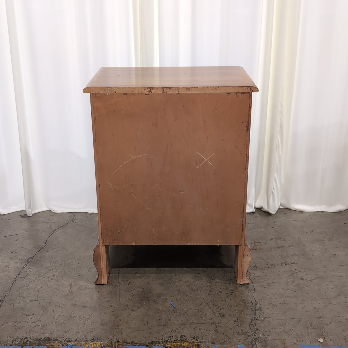Traditional Wood One-Drawer Nightstand with Ornate Hardware