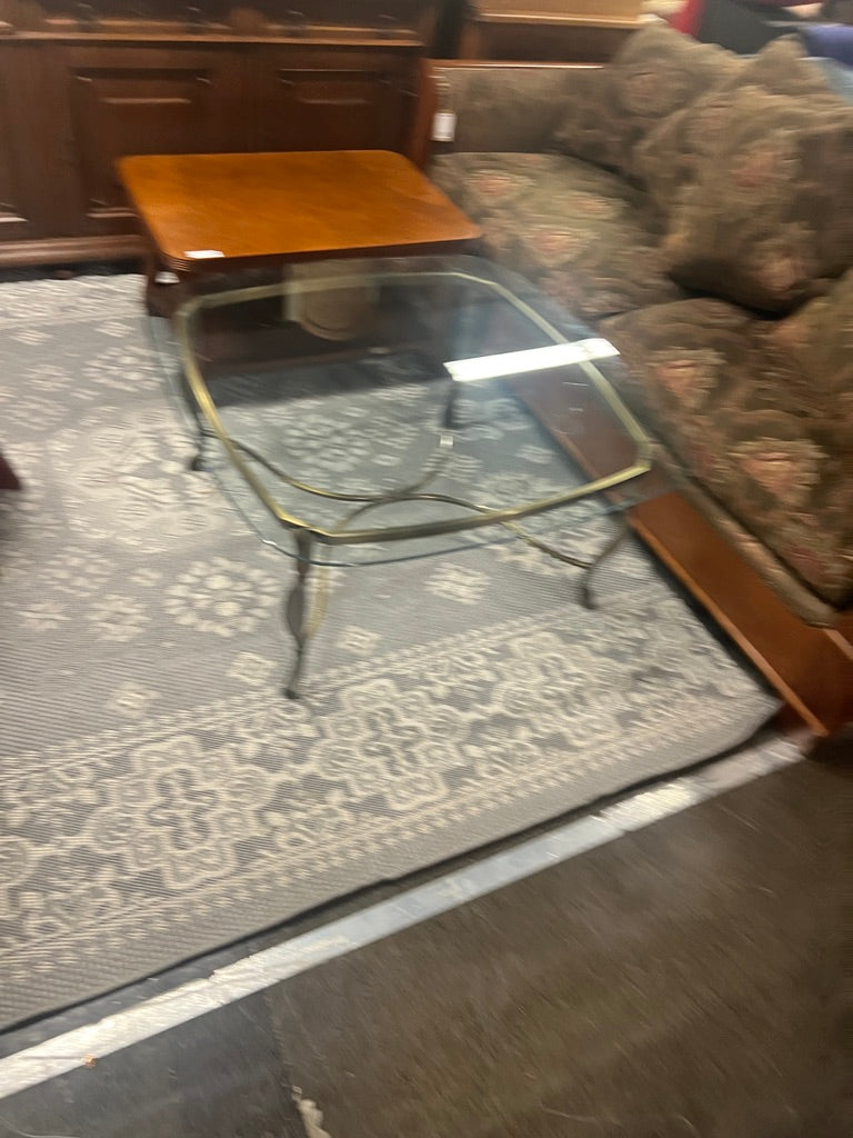 Glass and Gold Side Table