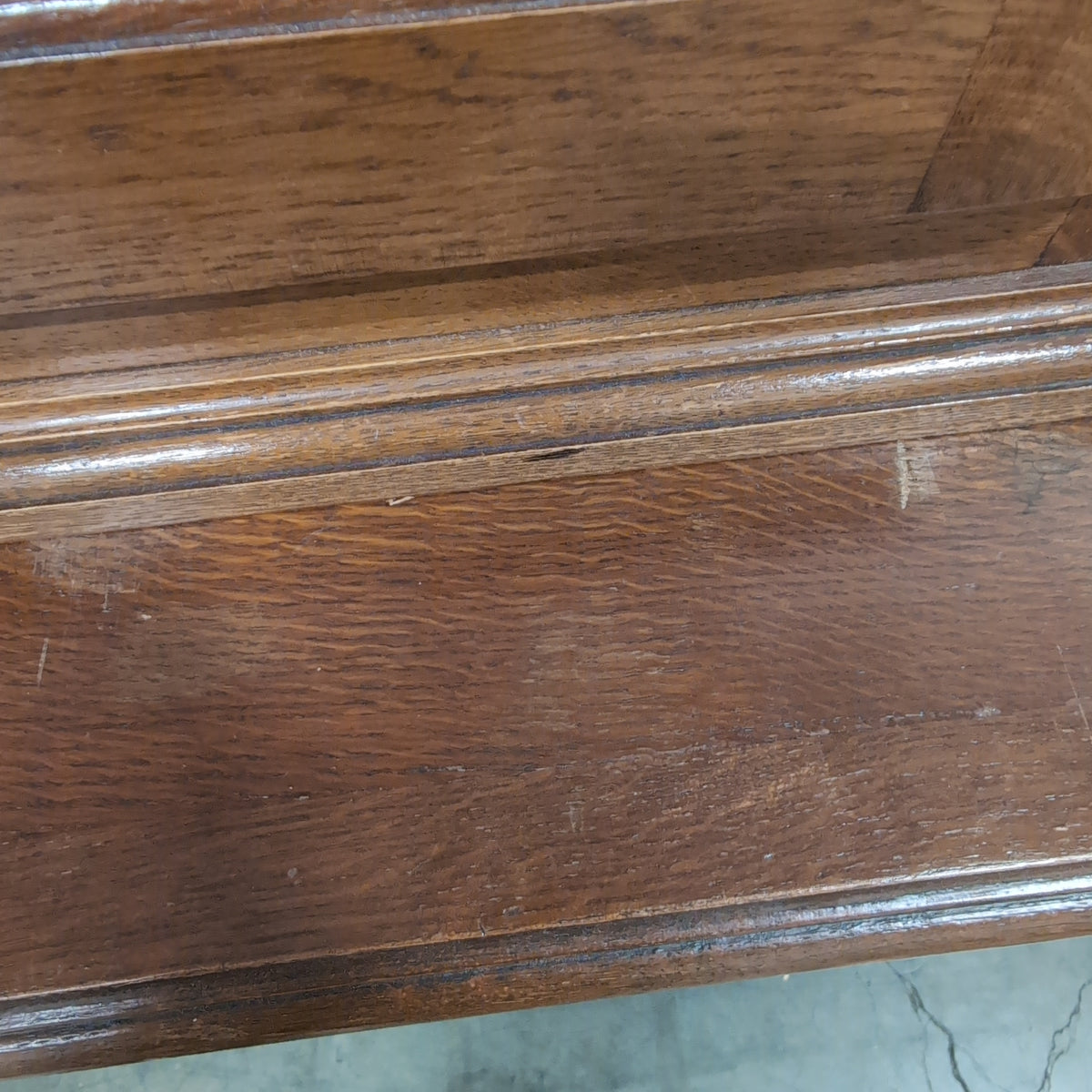 French Provincial Style Wood China Cabinet with Glass Doors