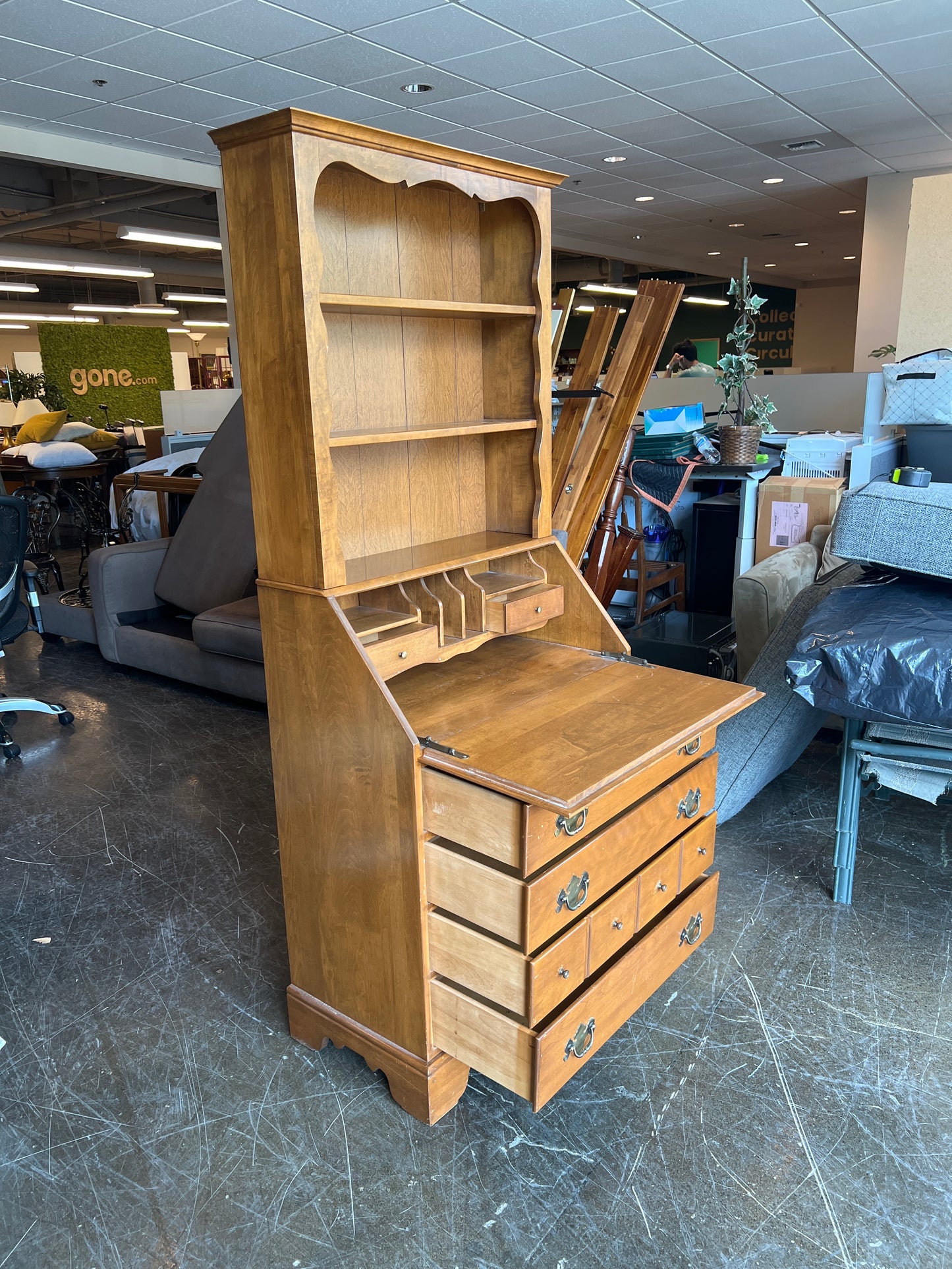 Vintage Secretary Desk with Hutch
