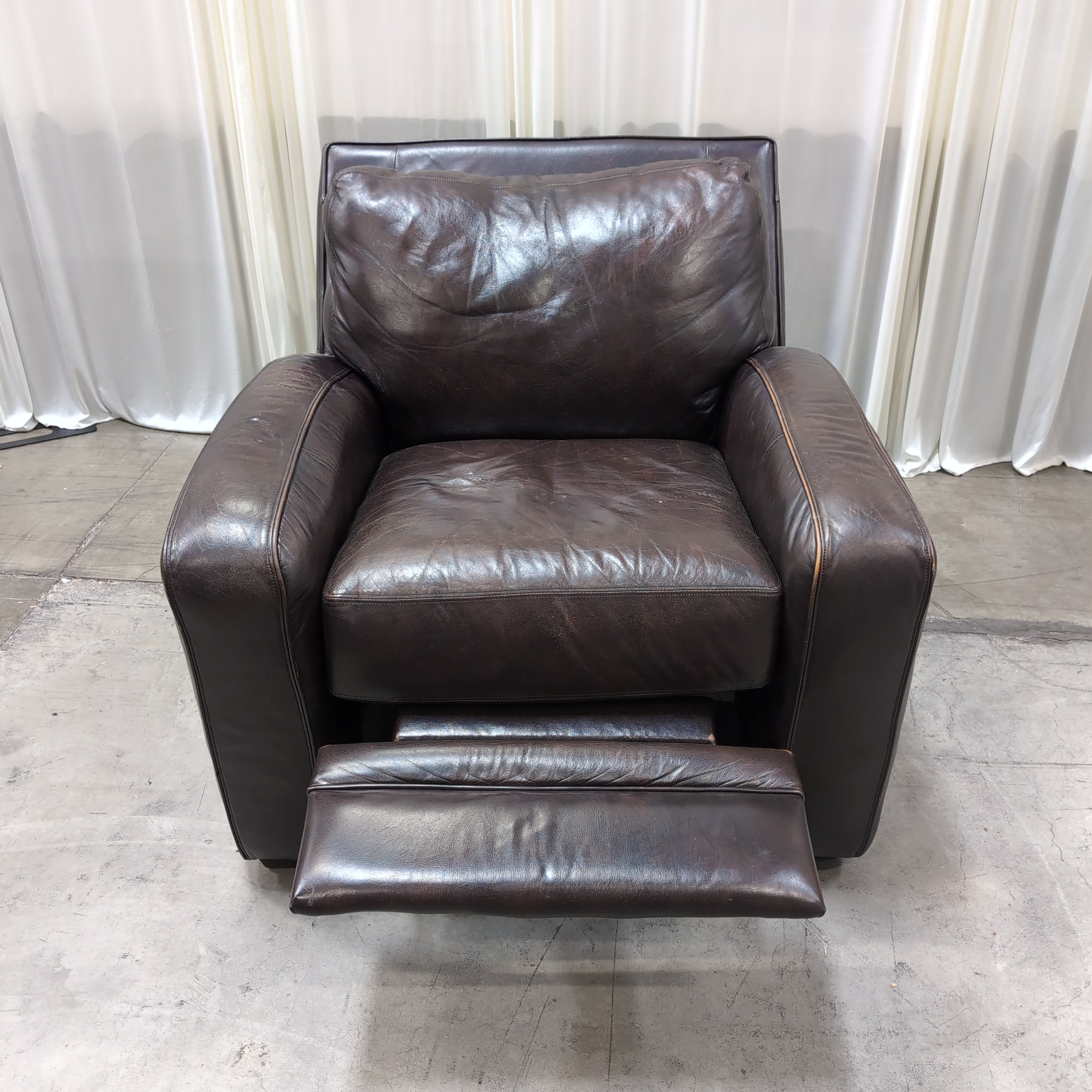 Dark Brown Leather Recliner