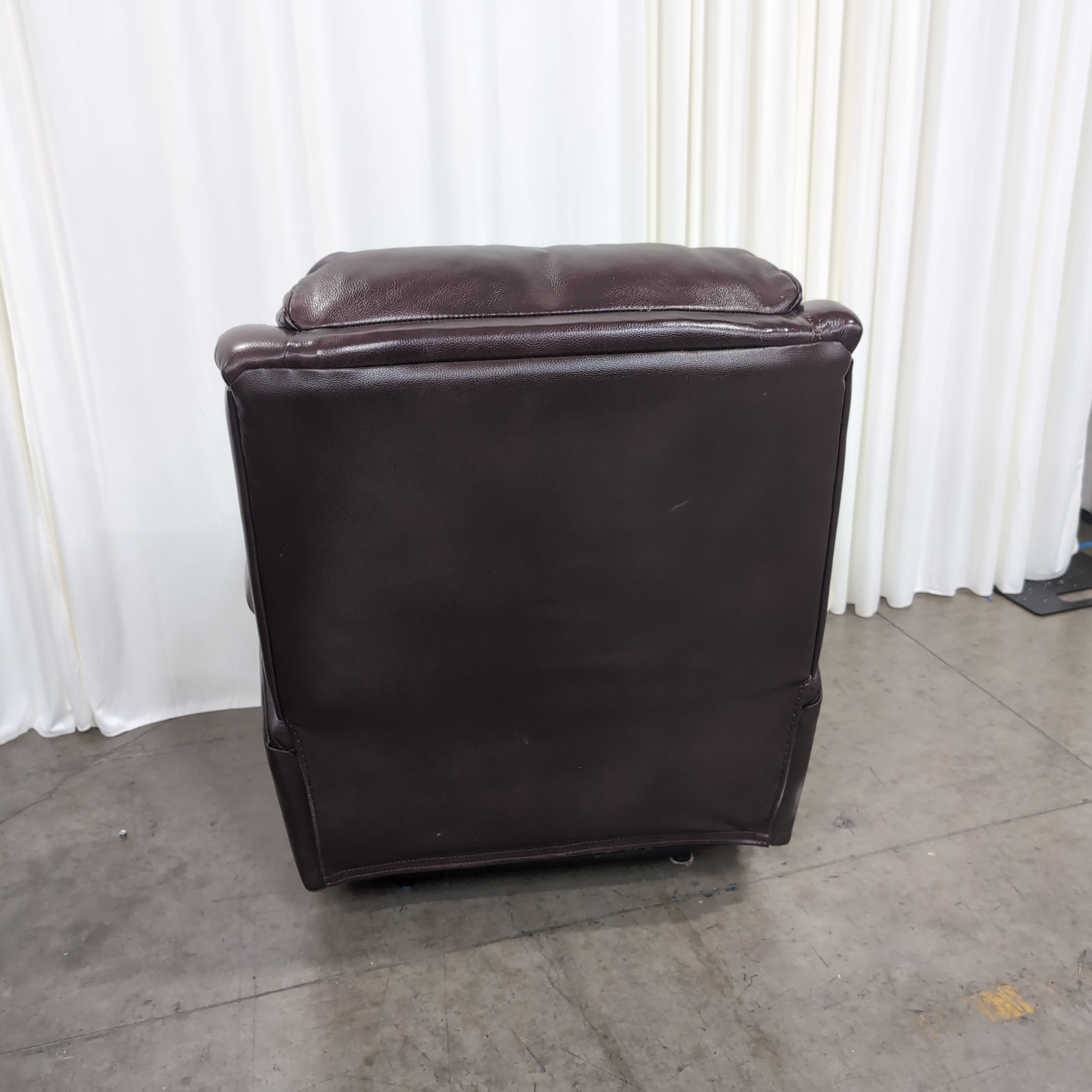 Plush Dark Brown Power Recliner in Leather