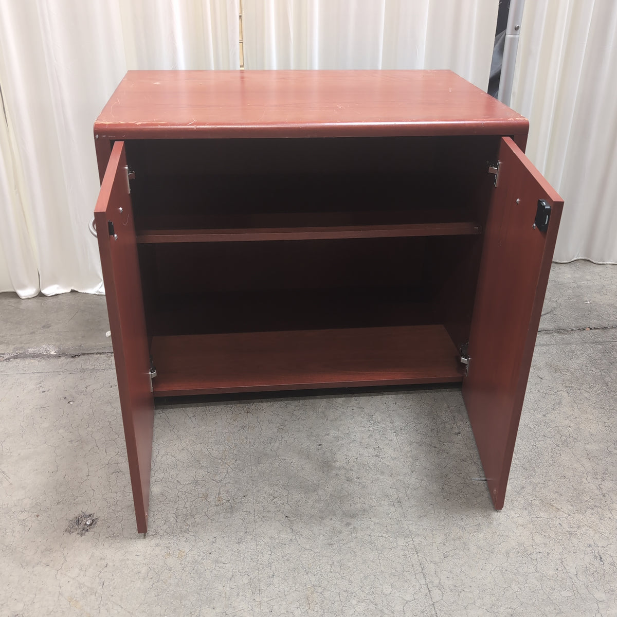 Reddish Brown Two-Door Storage Cabinet