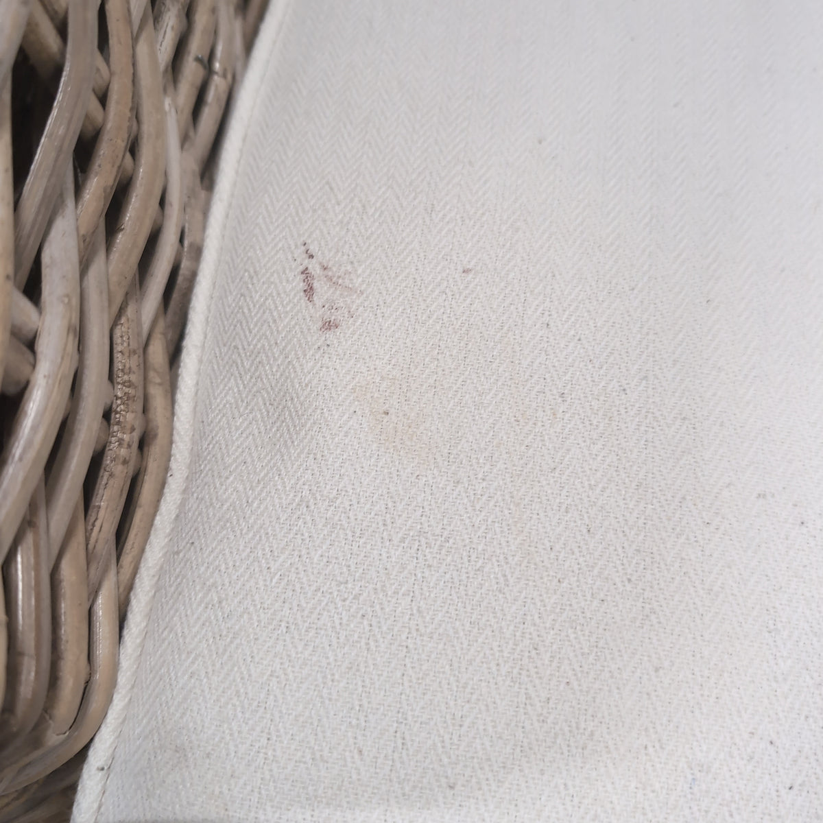 JOUR Natural Wicker Barrel Chair with Cream Cushion