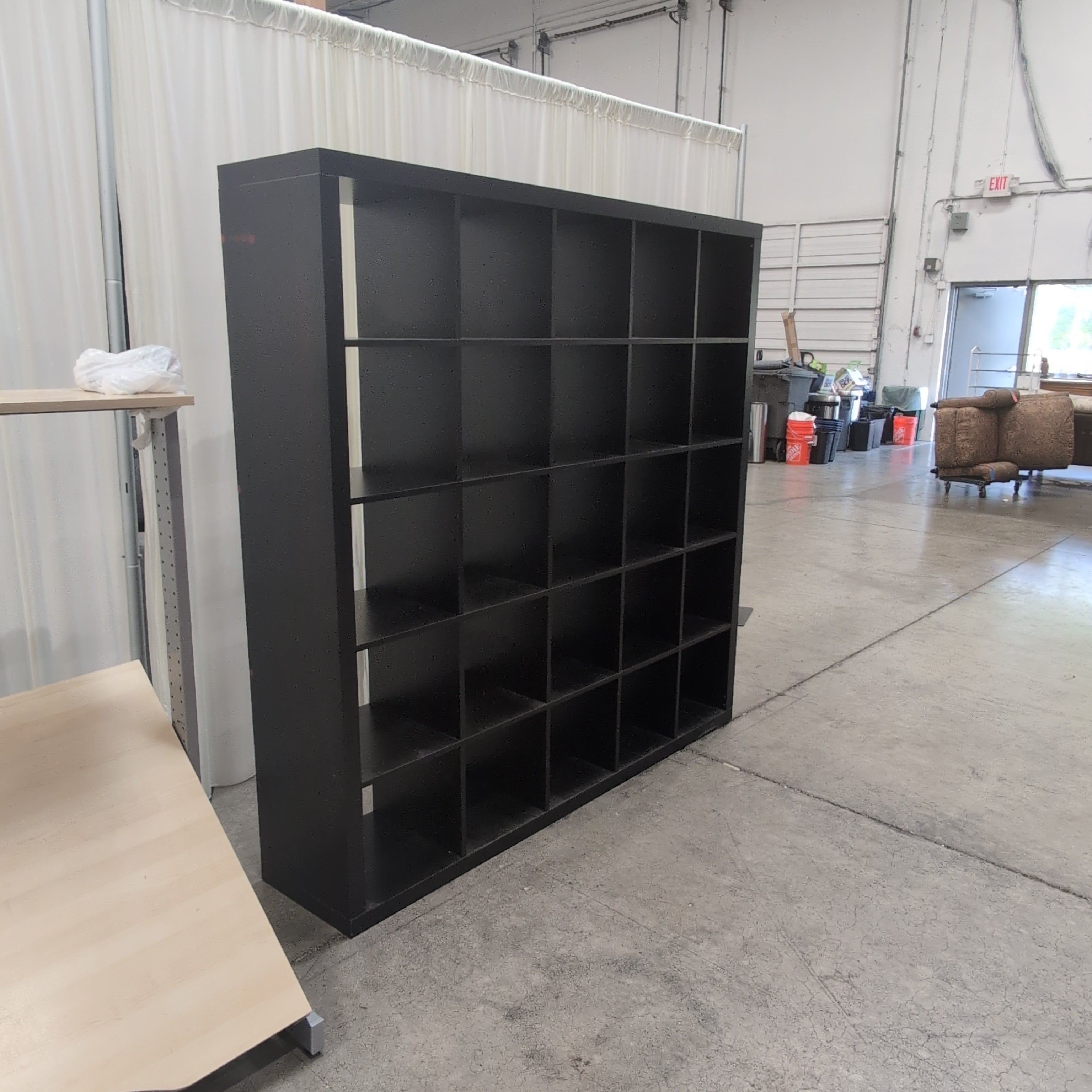 Dark Brown 25-Cube Storage Bookcase