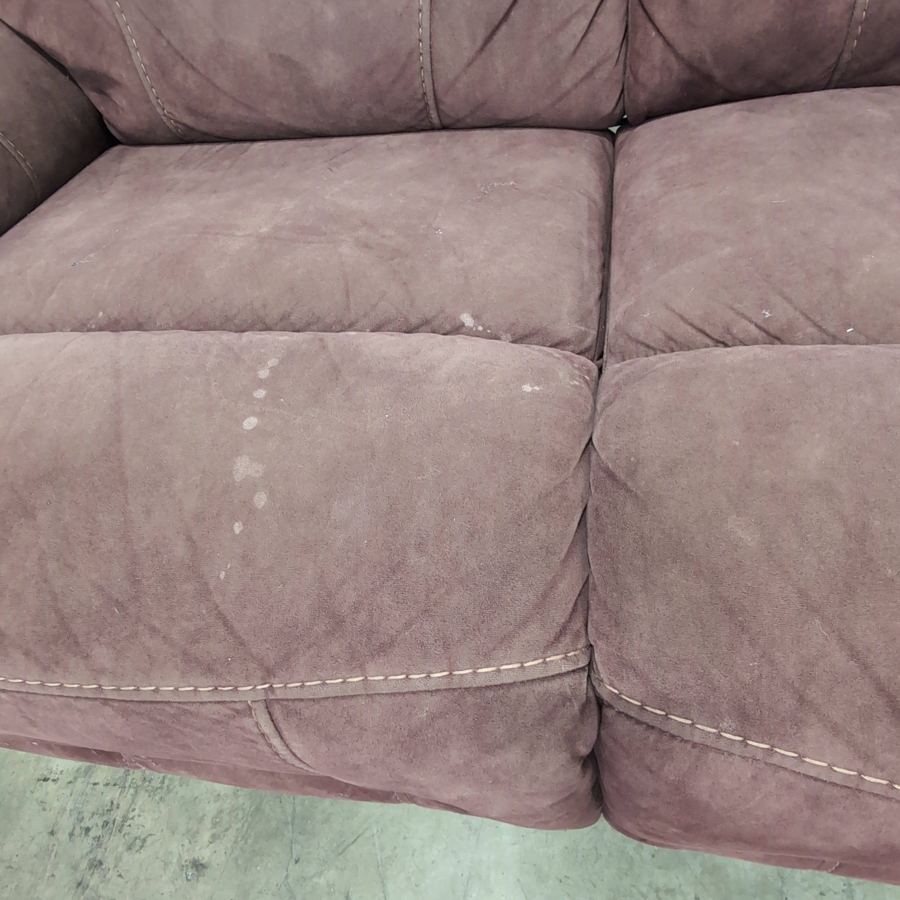 Burgundy Microfiber Reclining Loveseat
