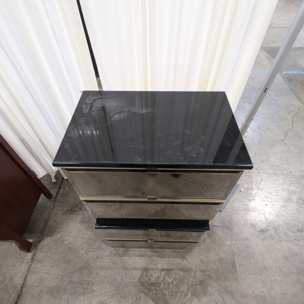 Pair of Art Deco Style Mirrored Two-Drawer Dresser