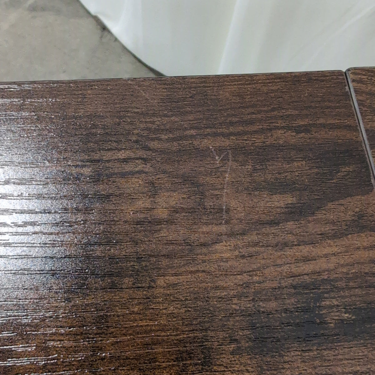Dark Brown Oval Coffee Table with Two Tiers