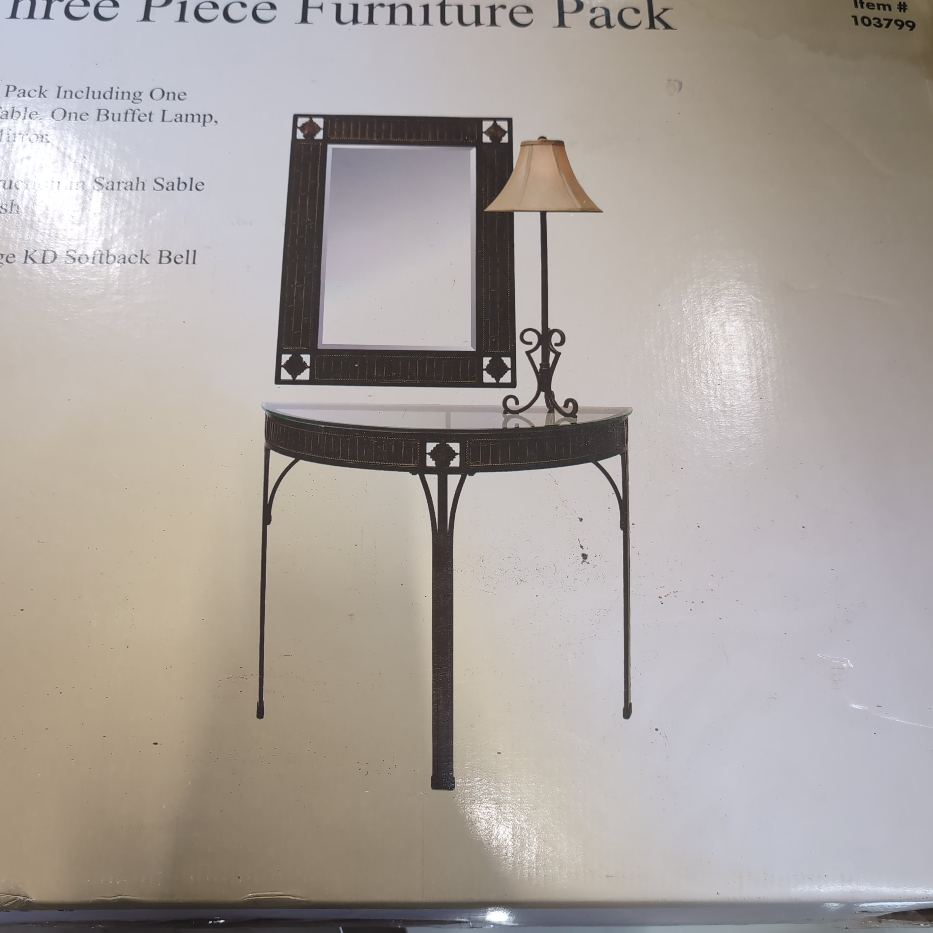 HUNT Bronze Iron Three-Piece Console Table Pack