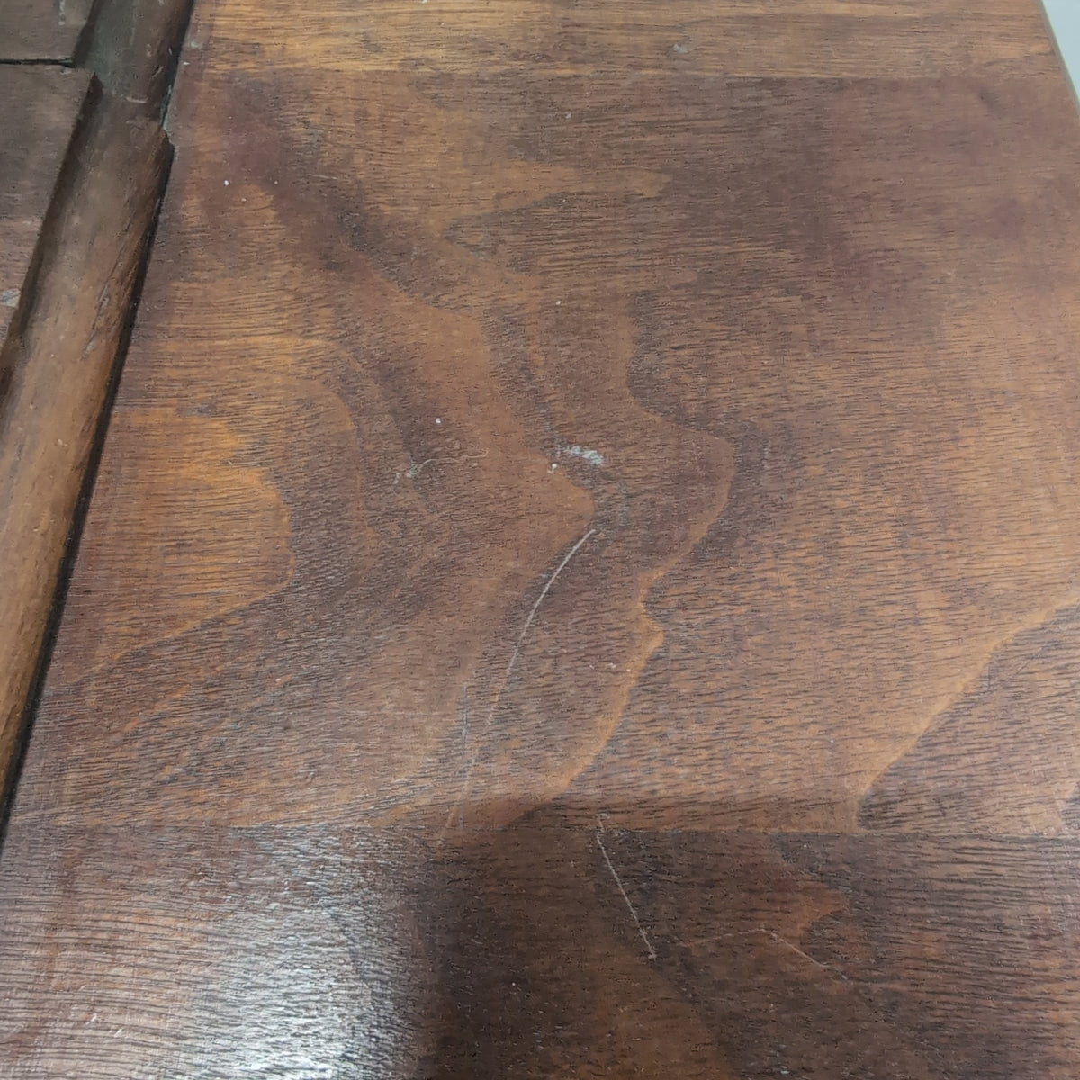 Vintage Wood Cabinet Sewing Machine with Cast Iron Base