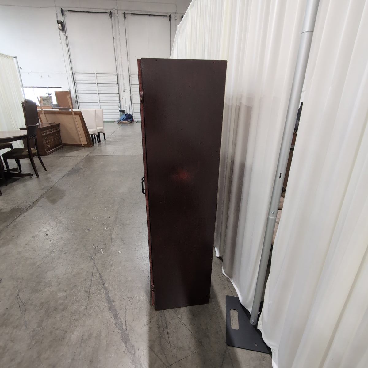 Dark Brown Wood Two-Door Storage Cabinet