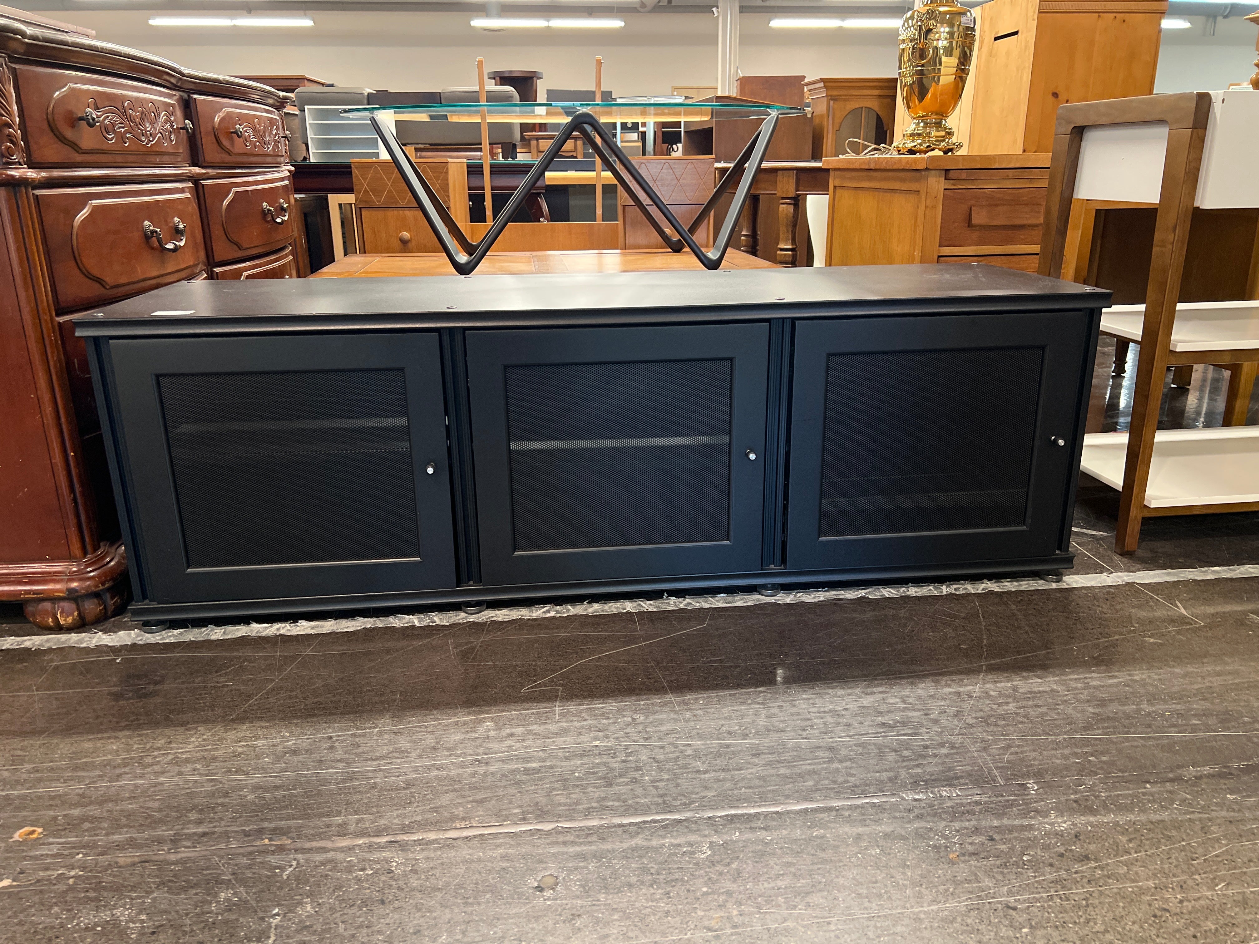 Black Metal TV Stand