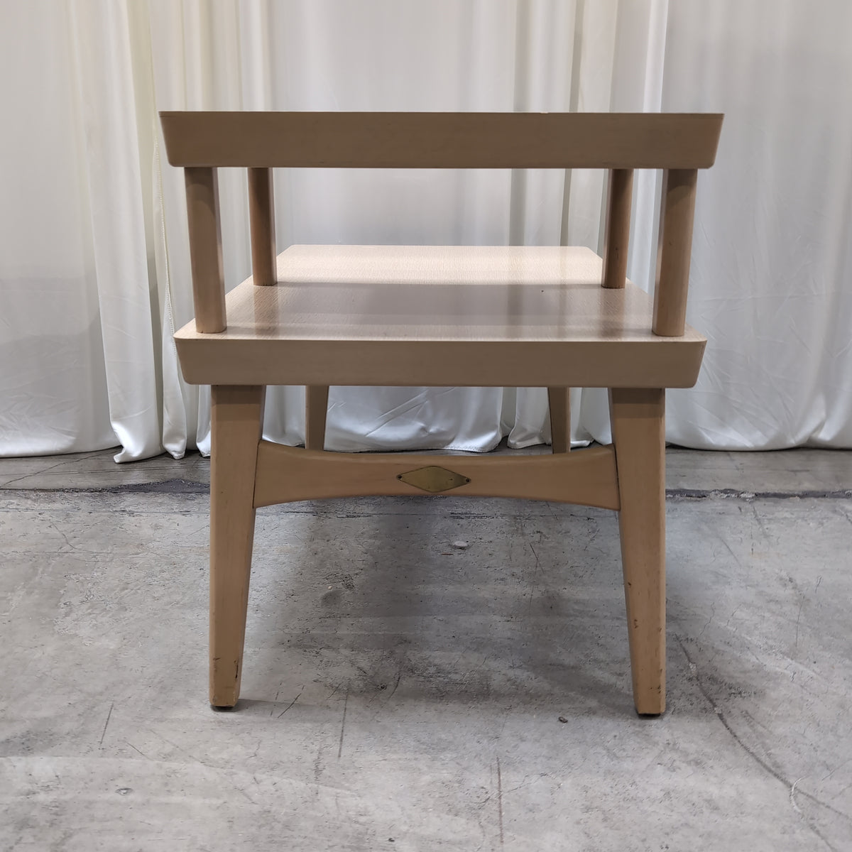 Light Blonde Two-Tier Wood End Table