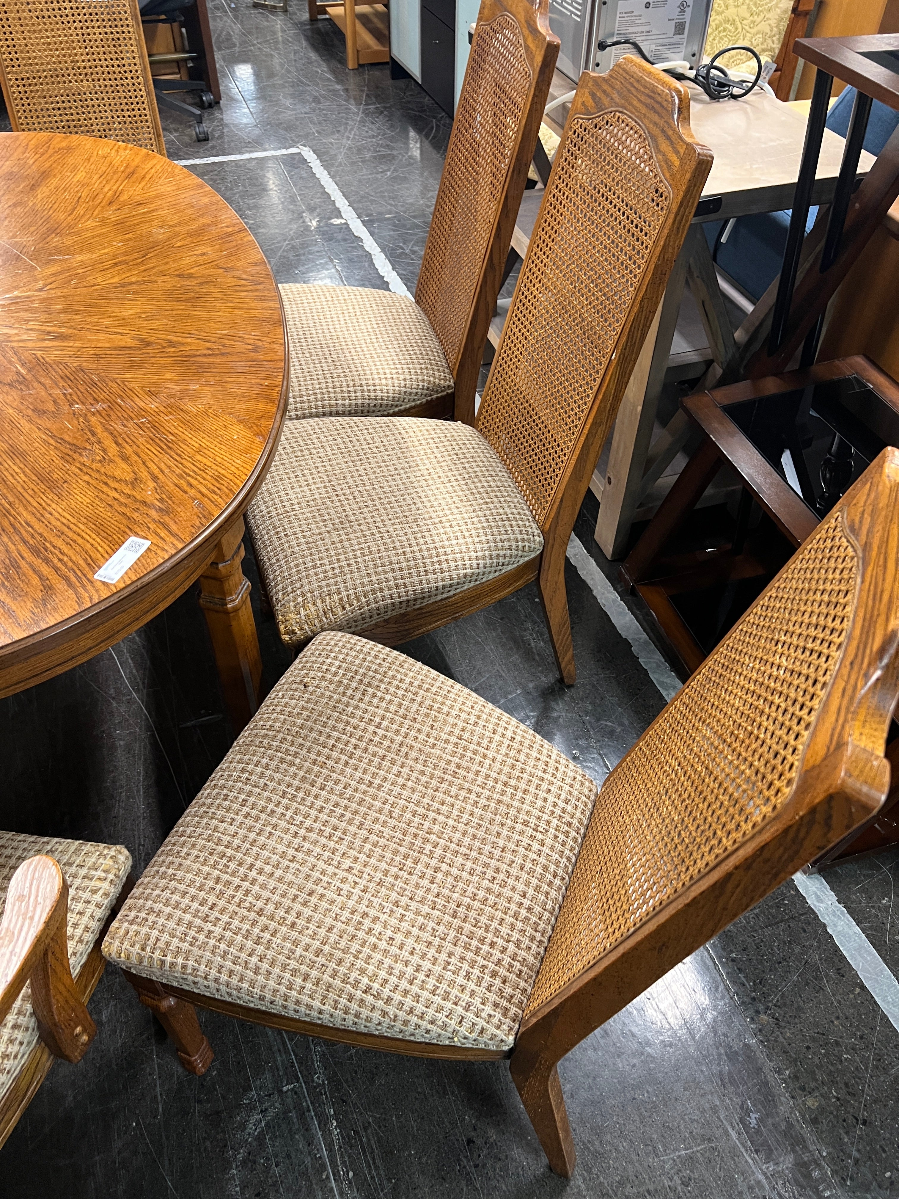 Oval Dining Table with Six Chairs