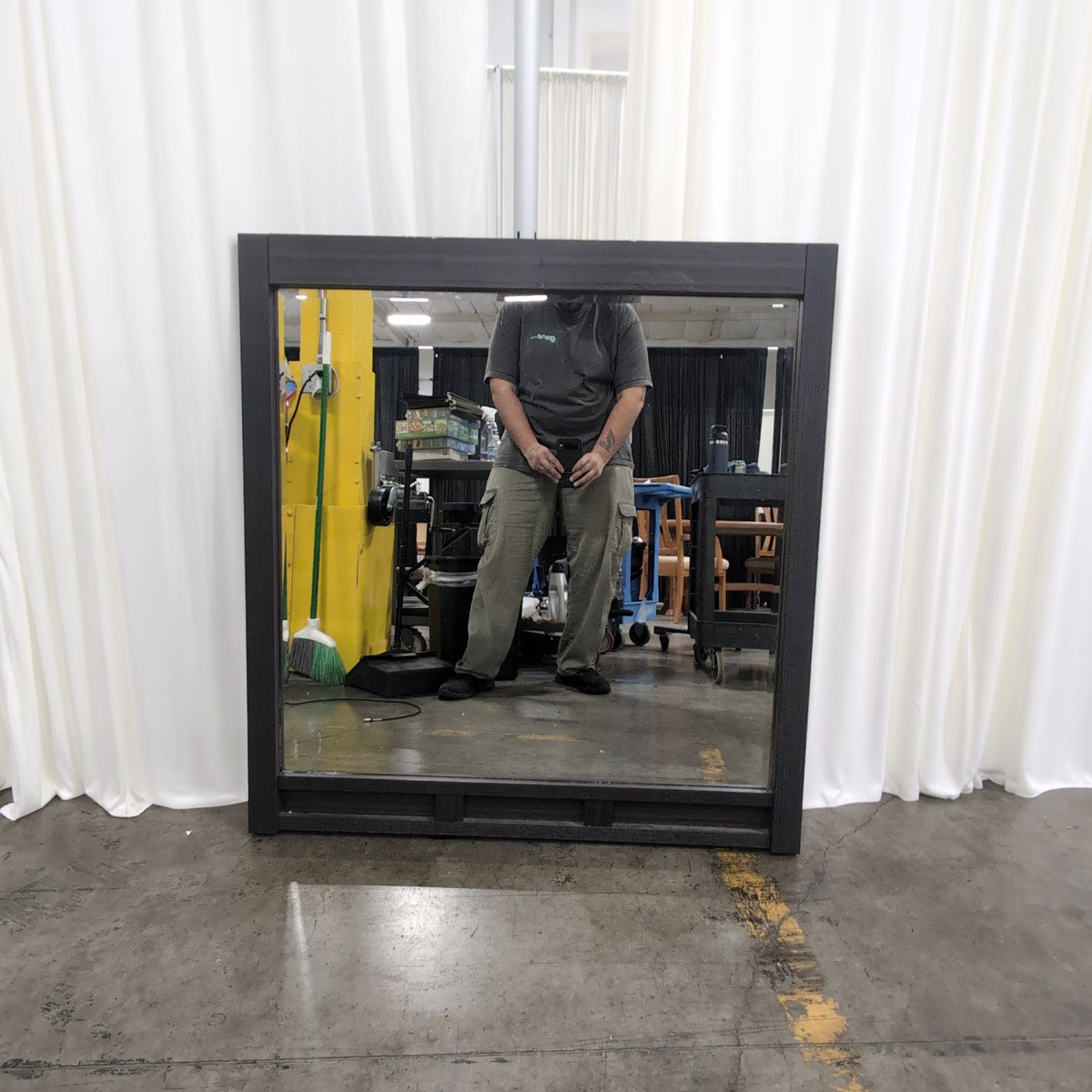 Dark Wood Frame Full-Length Mirror