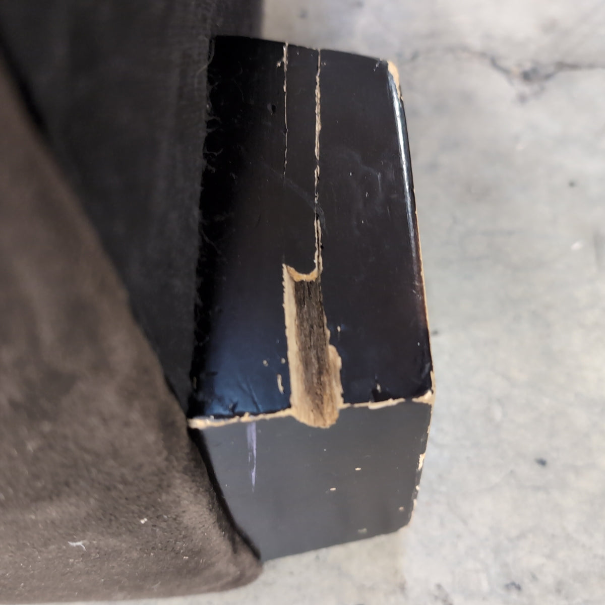 Brown Microsuede Square Ottoman