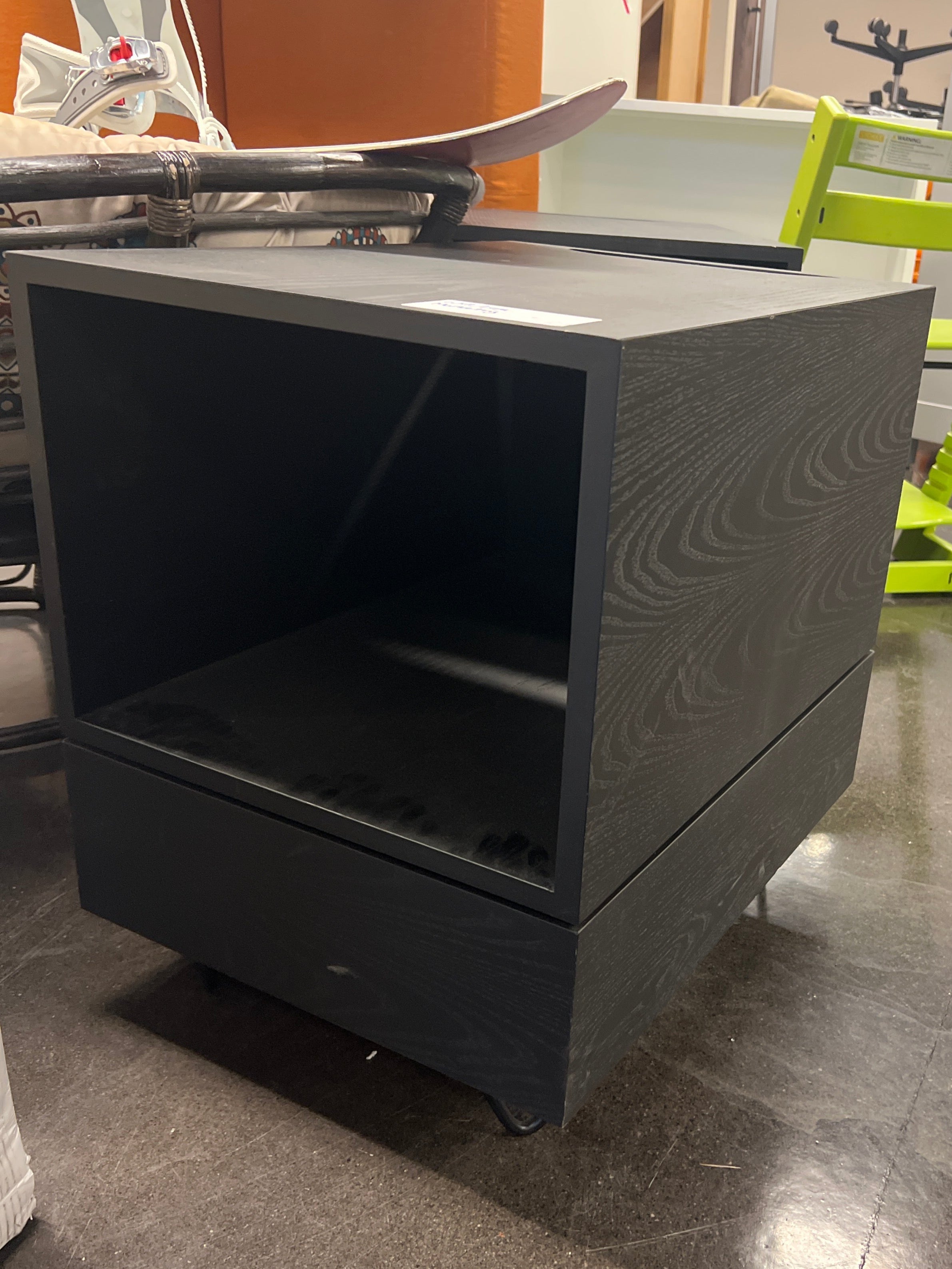 Black SideTable with Metal Legs