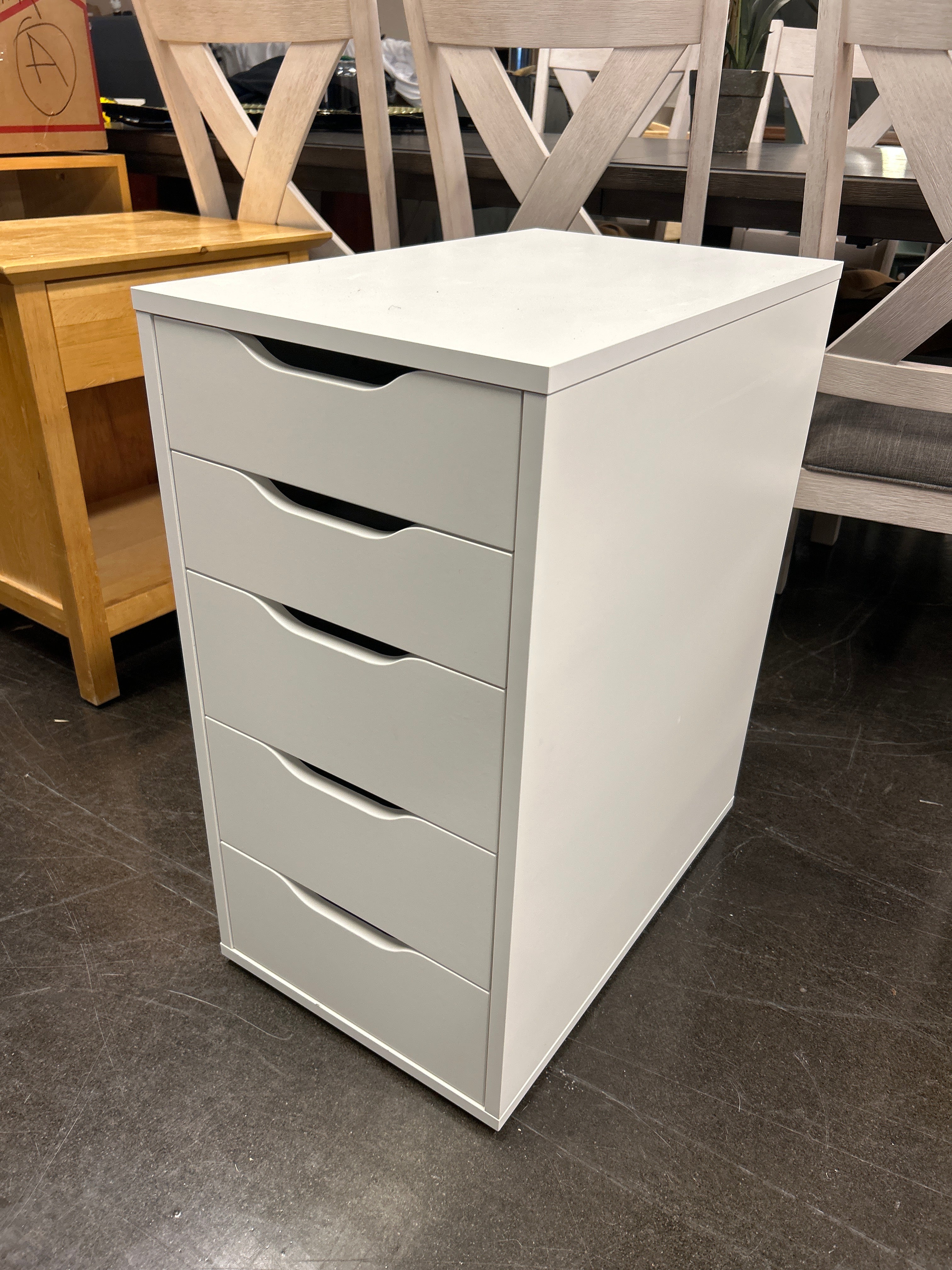 White 5 Drawer Cabinet