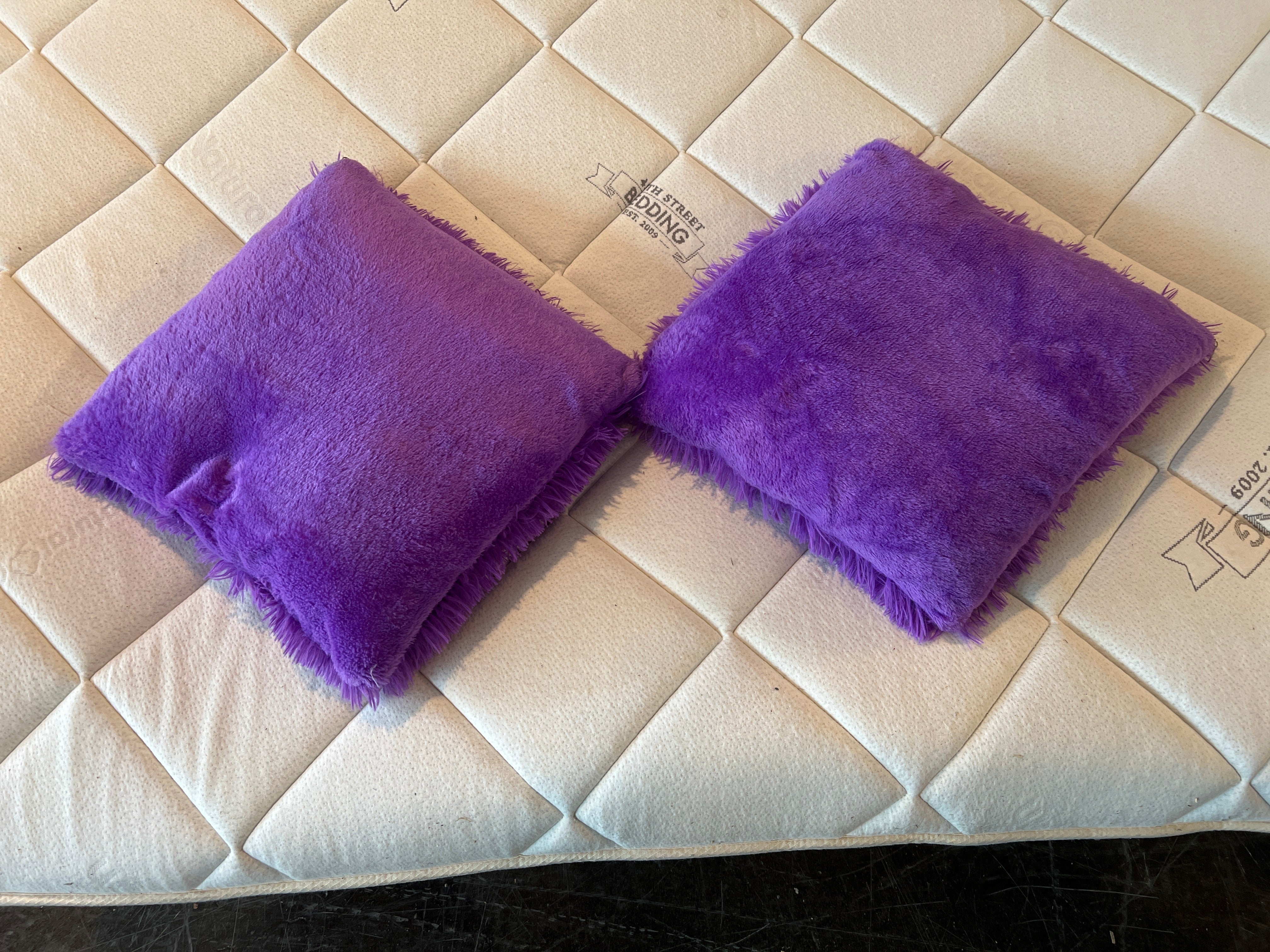 Bright Purple Shag Pillow