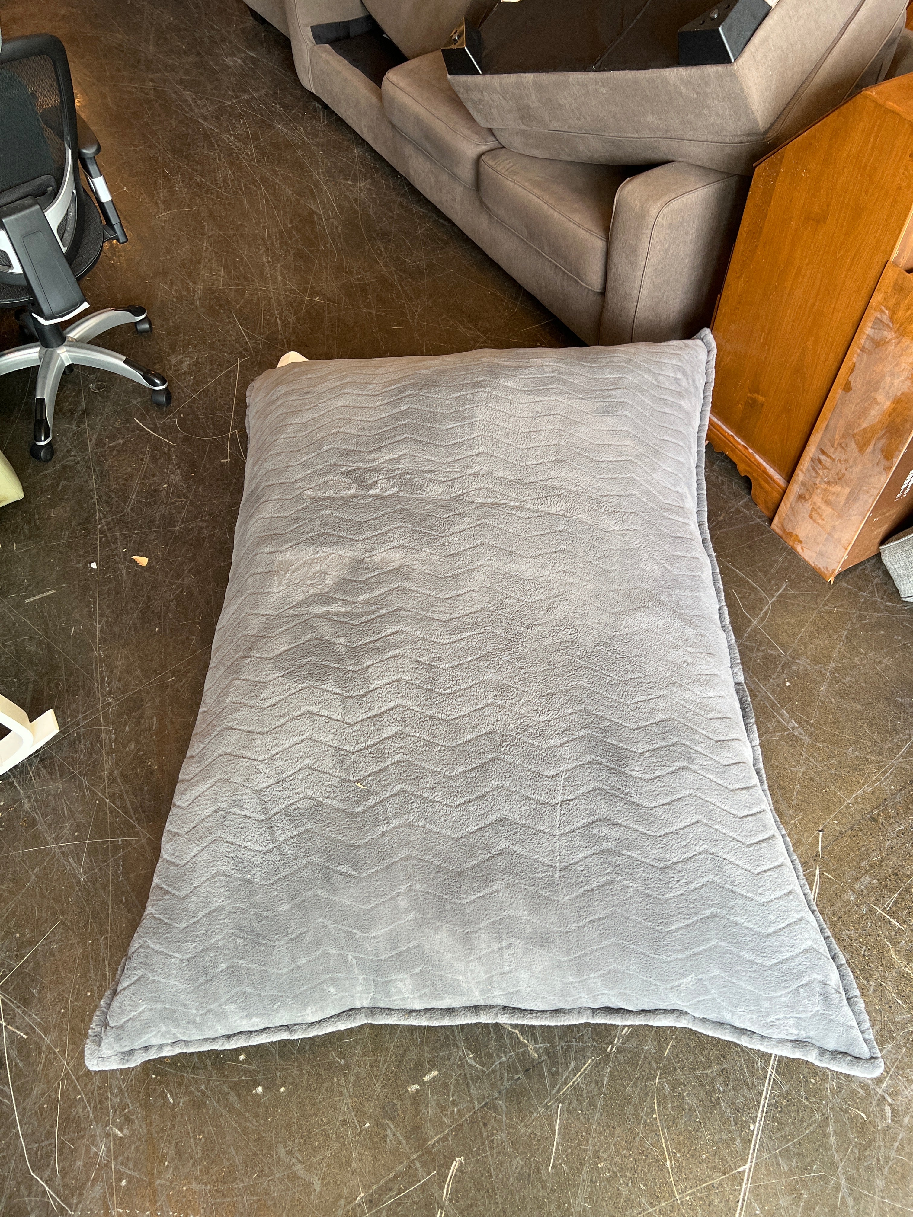 Large Gray Body Pillow