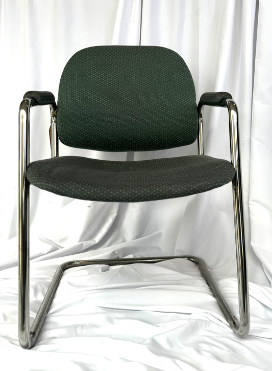 MCM Blue Chair with Blue/Green Fabric