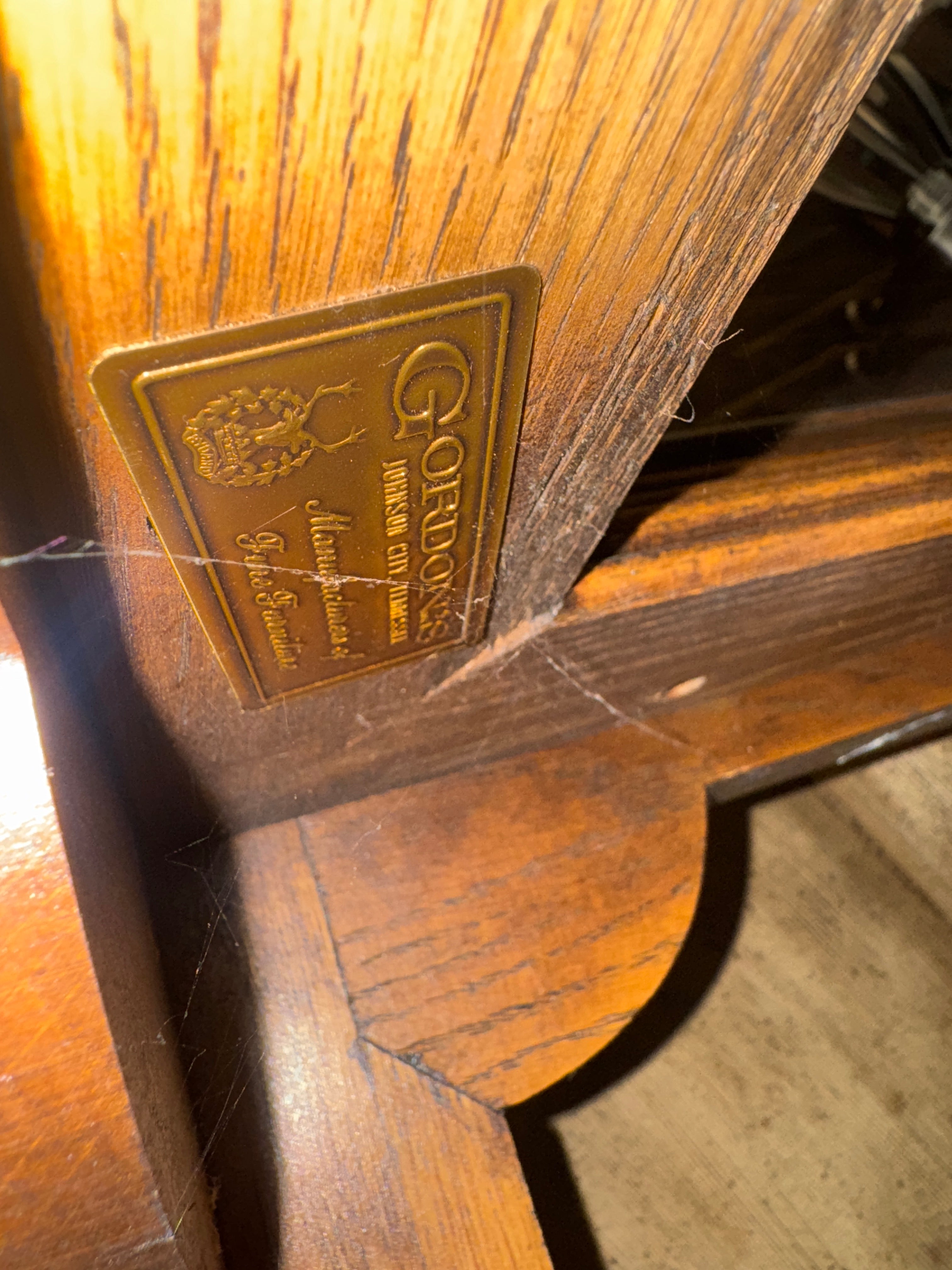 Mid-Century Modern Hardwood End Table with Glass Top
