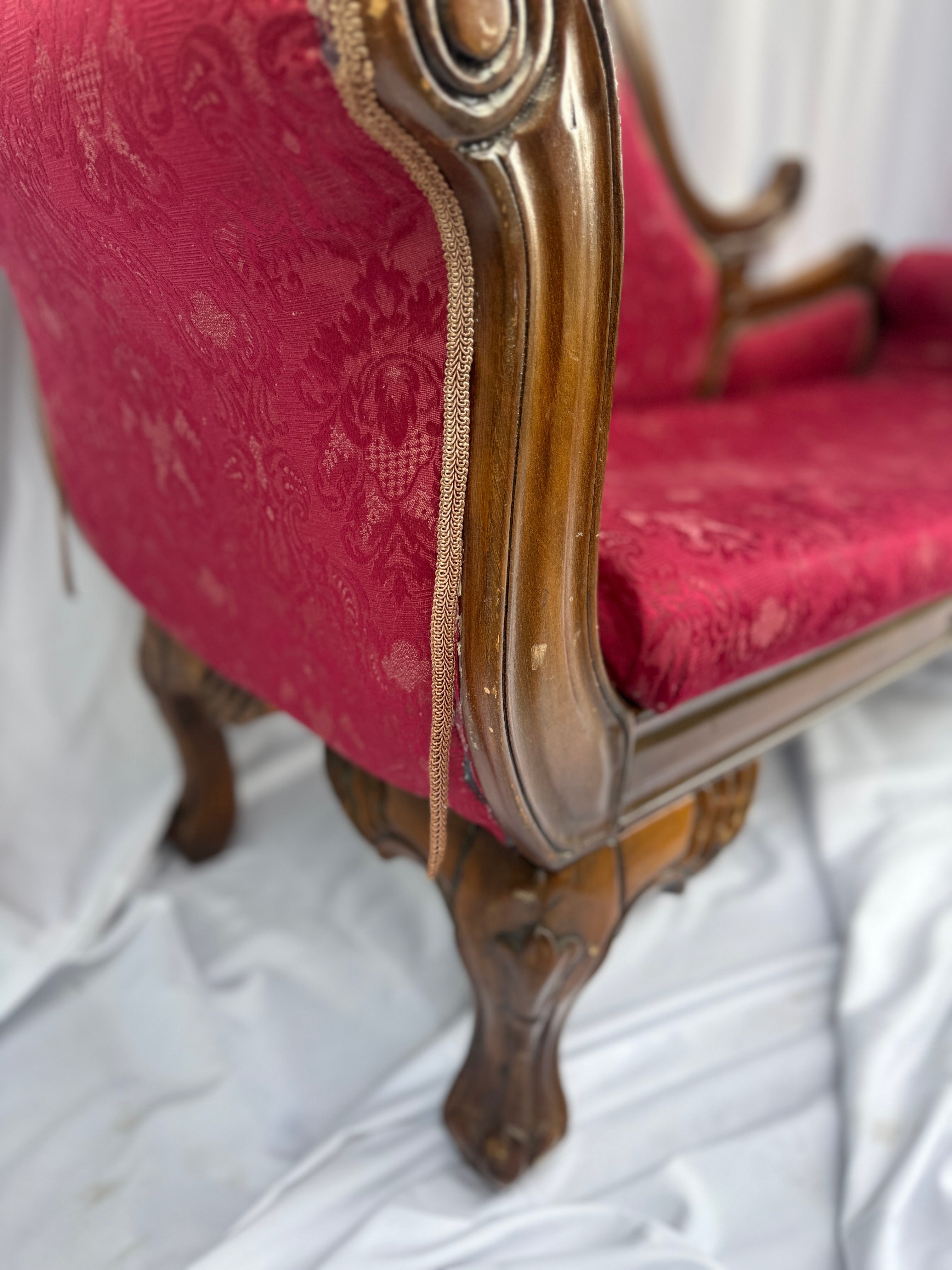 Red Chaise Lounge, Victorian Style