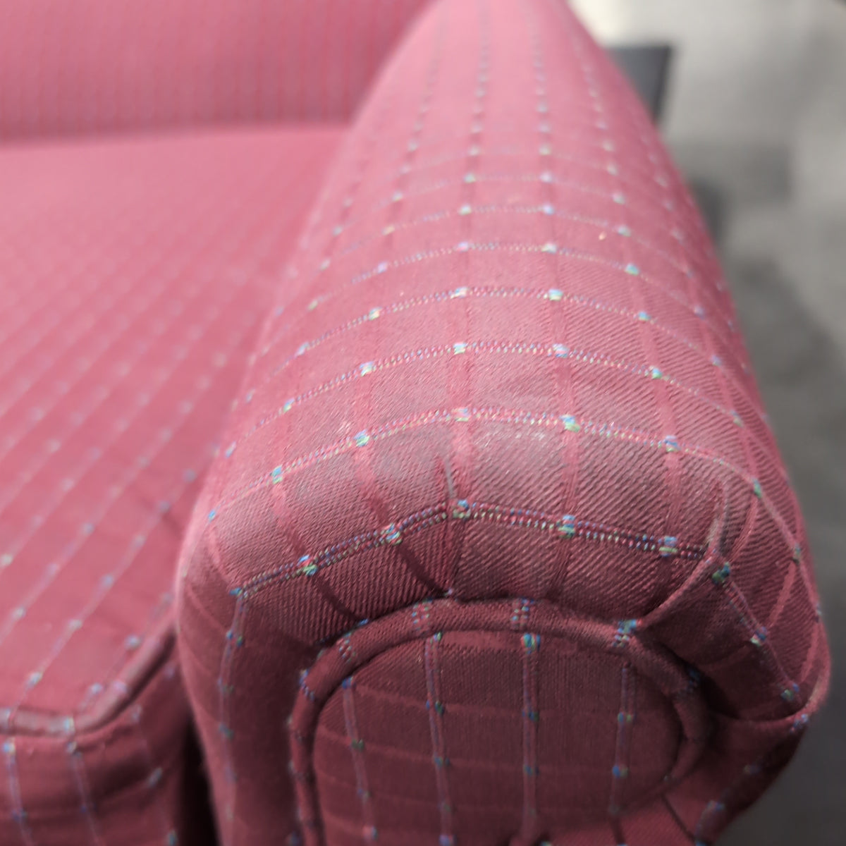Mauve Wingback Recliner with Cabriole Legs