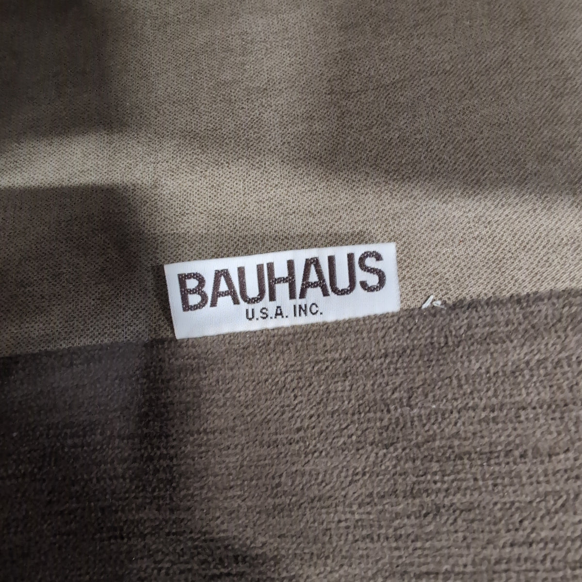 Taupe Upholstered Rolled Arm Couch