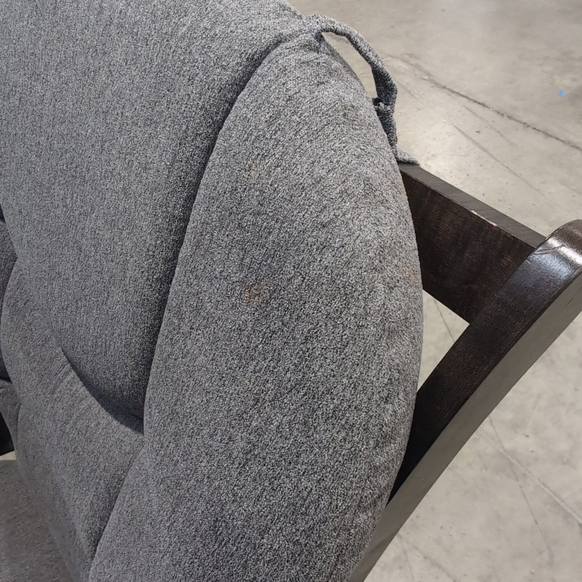 Grey Upholstered Glider Chair with Ottoman