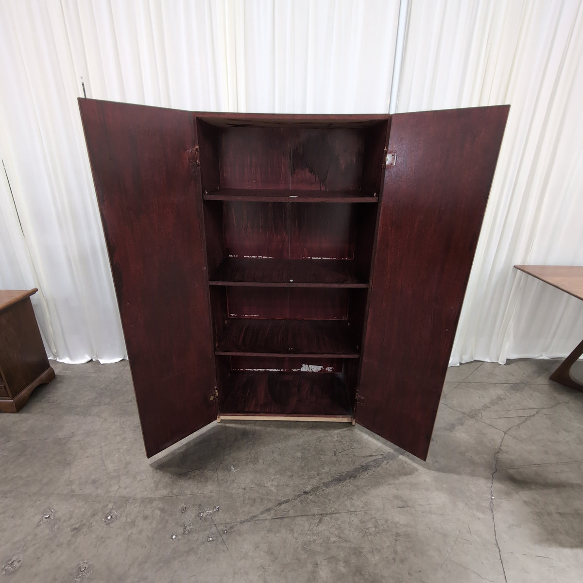Dark Brown Wood Two-Door Storage Cabinet