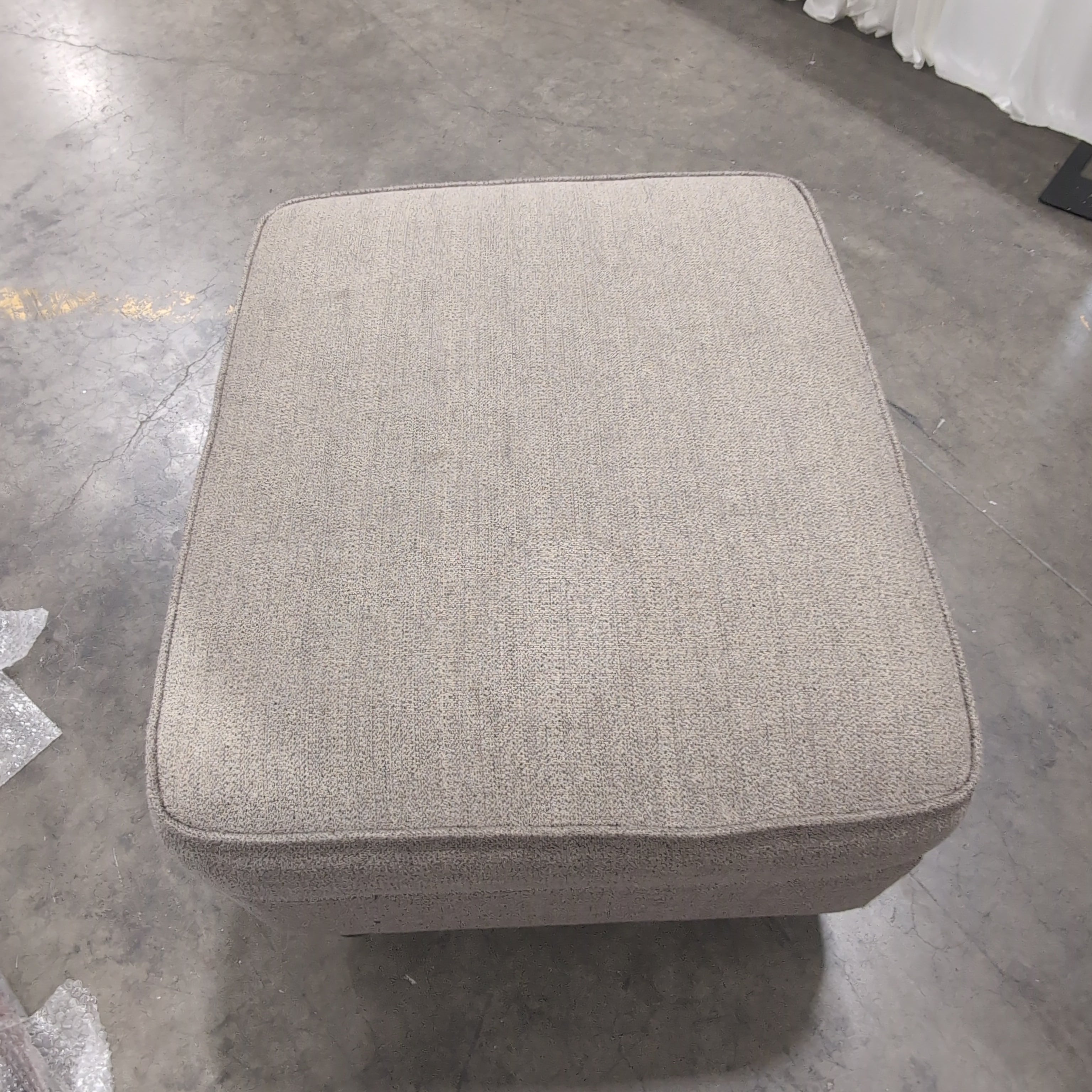 Grey Fabric Recliner with Matching Ottoman