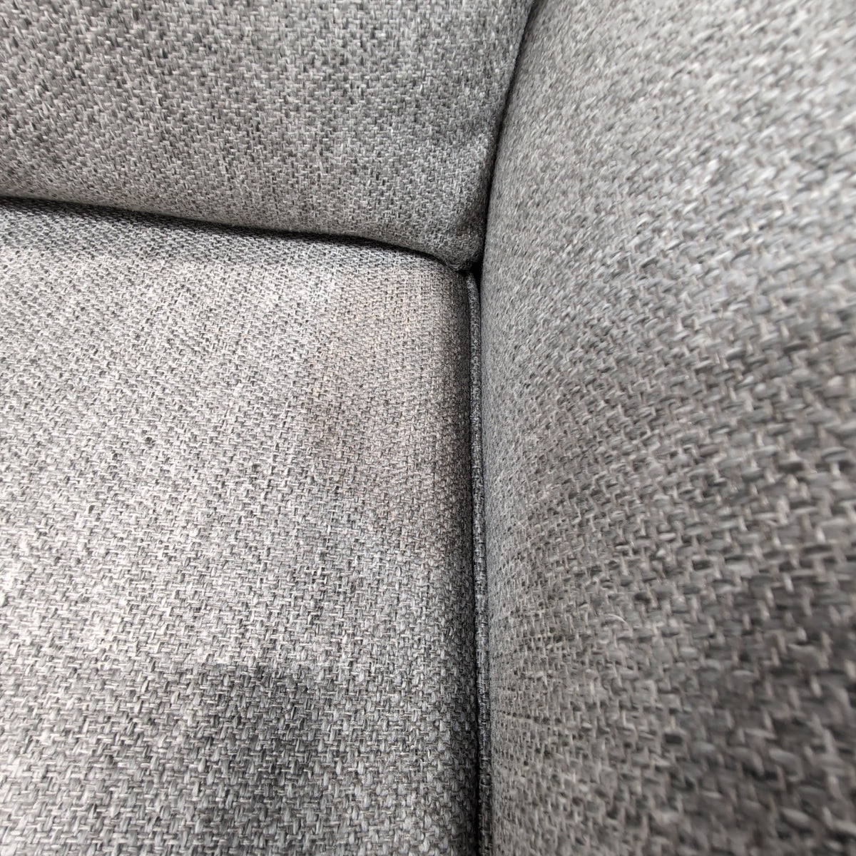 Grey Upholstered Armchair with Rolled Arms