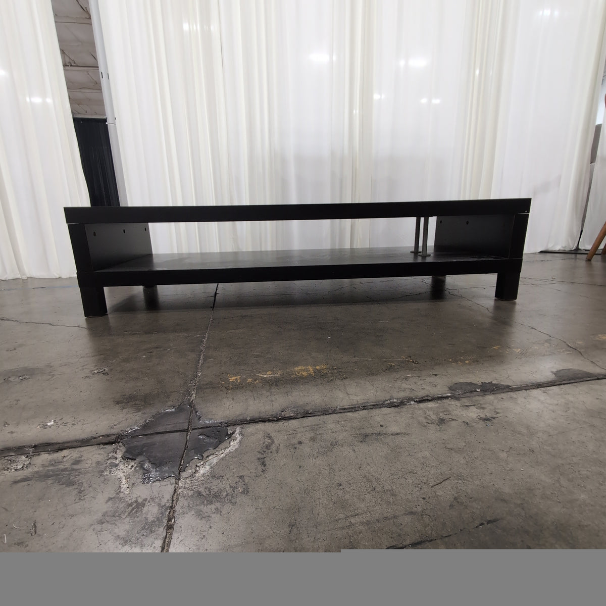 IKEA Black Rectangular Low Profile TV Stand
