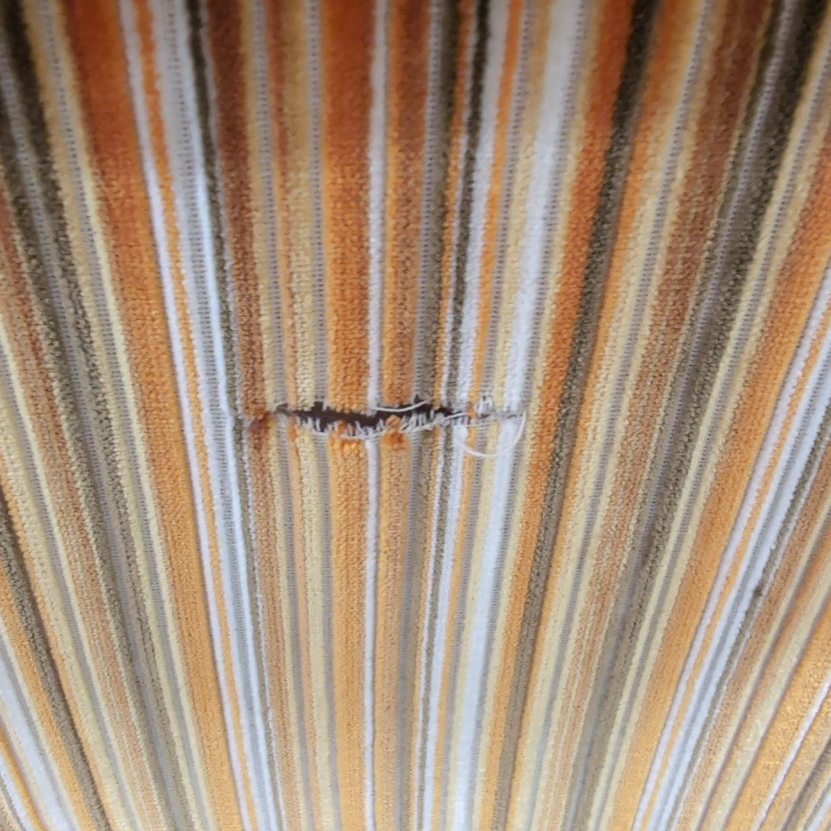 Traditional Brown Striped Wingback Chair