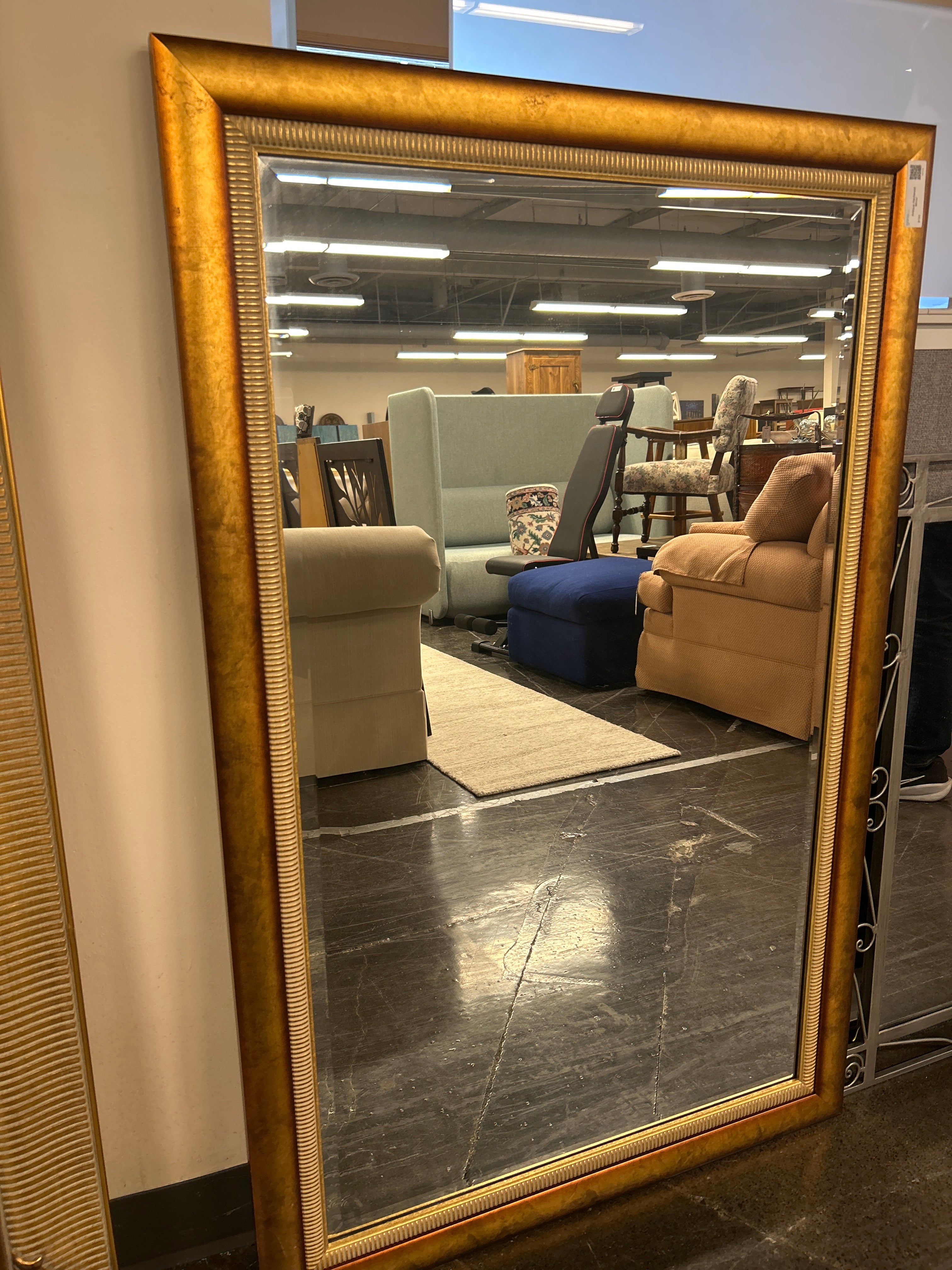 Antique Hardwood Mirror