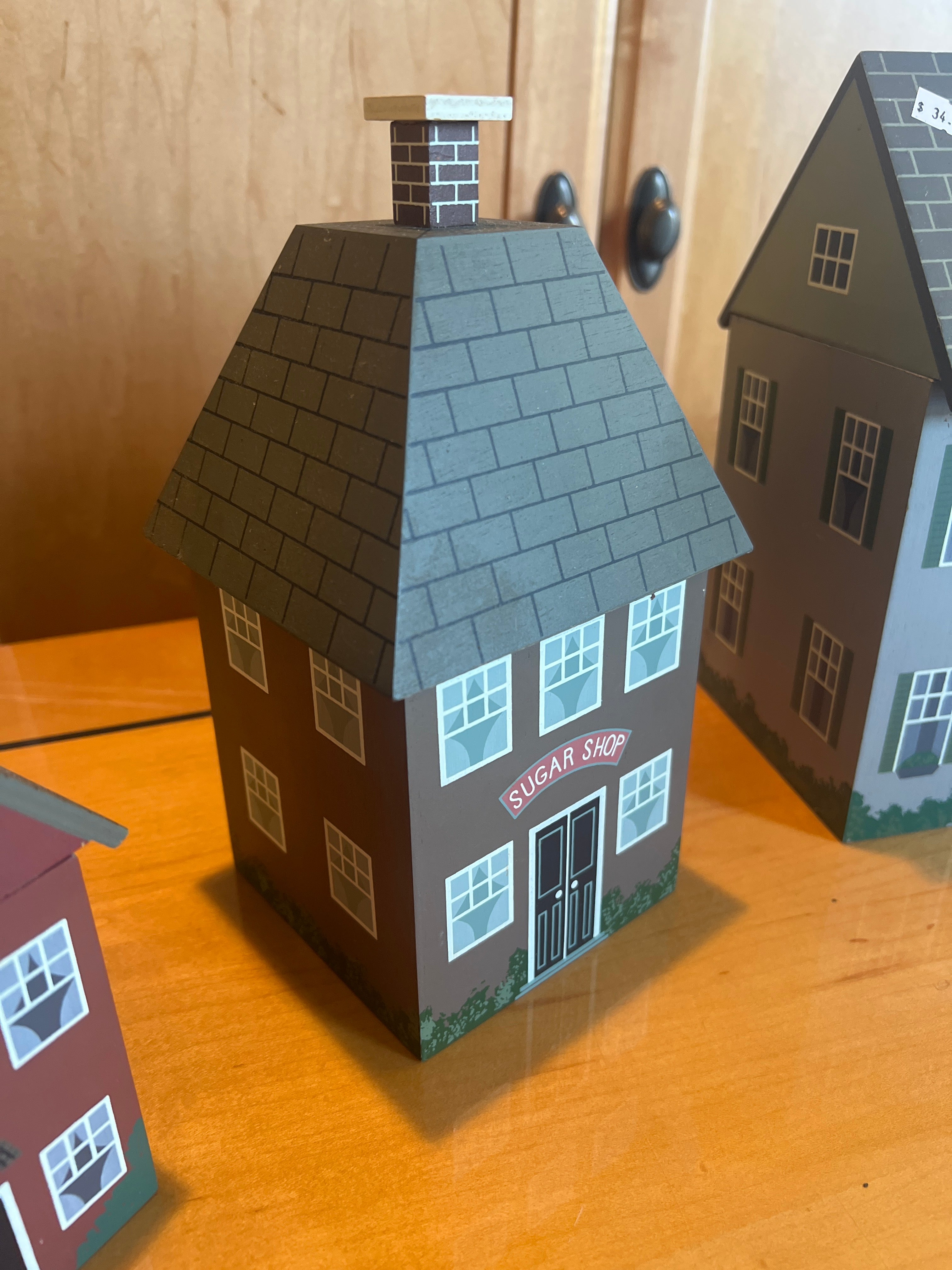 Vintage Rustic Miniature Shop House Collection, Set of Four