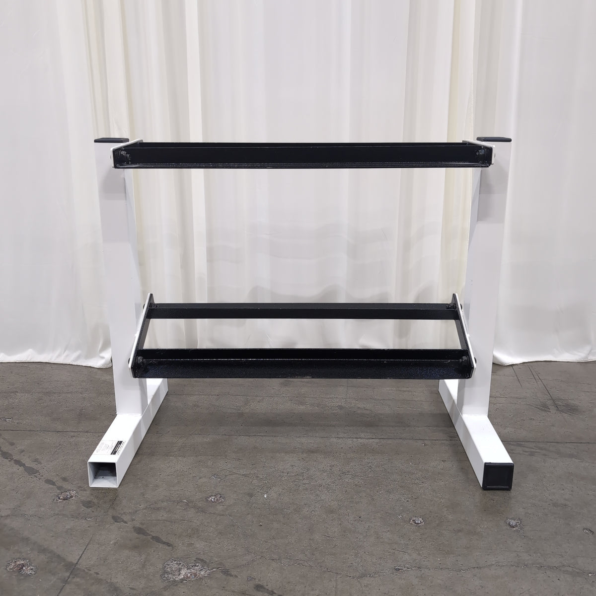 Minimalist White and Black Metal TV Stand