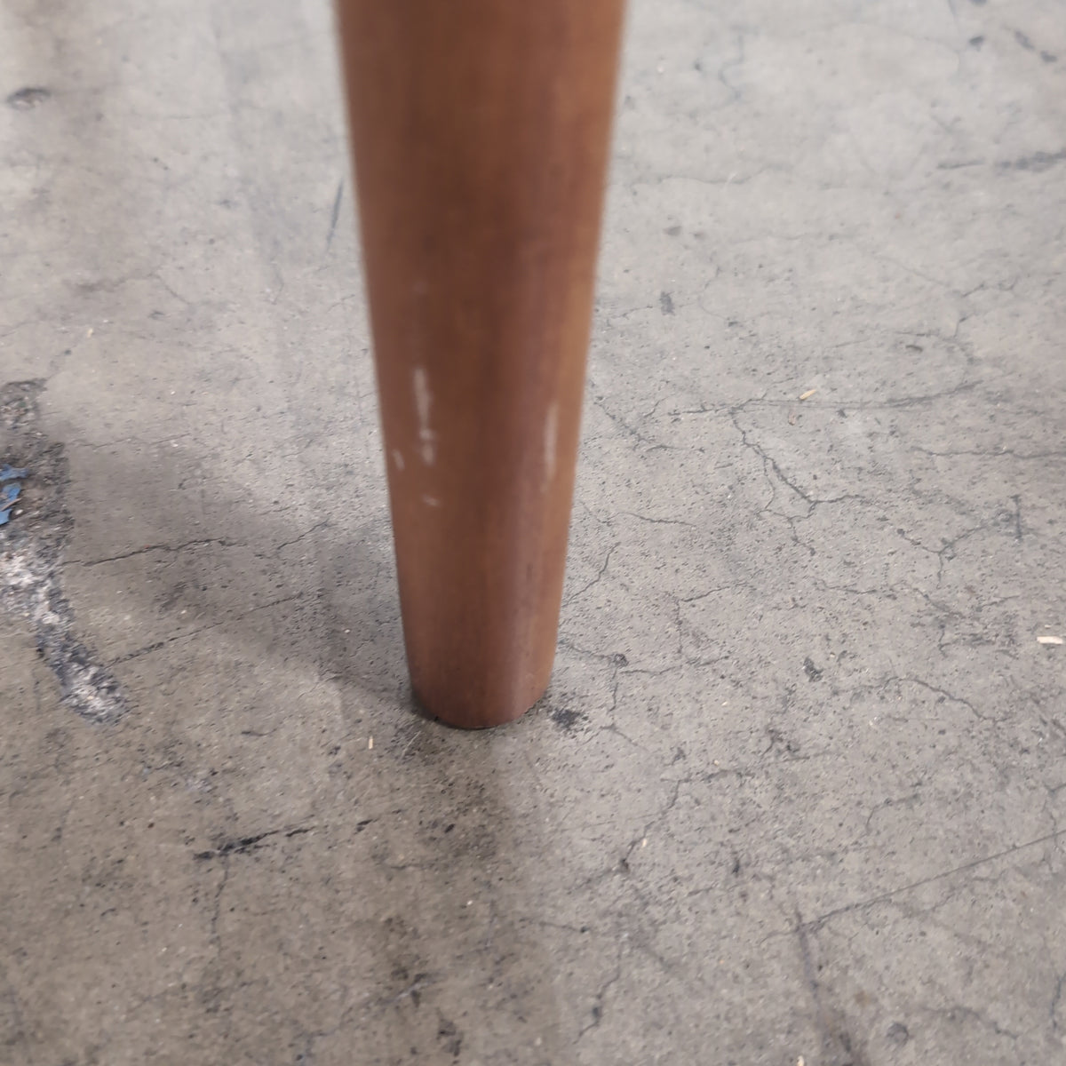 Pair of Mid-Century Style Wood Dining Chairs with Upholstered Seats