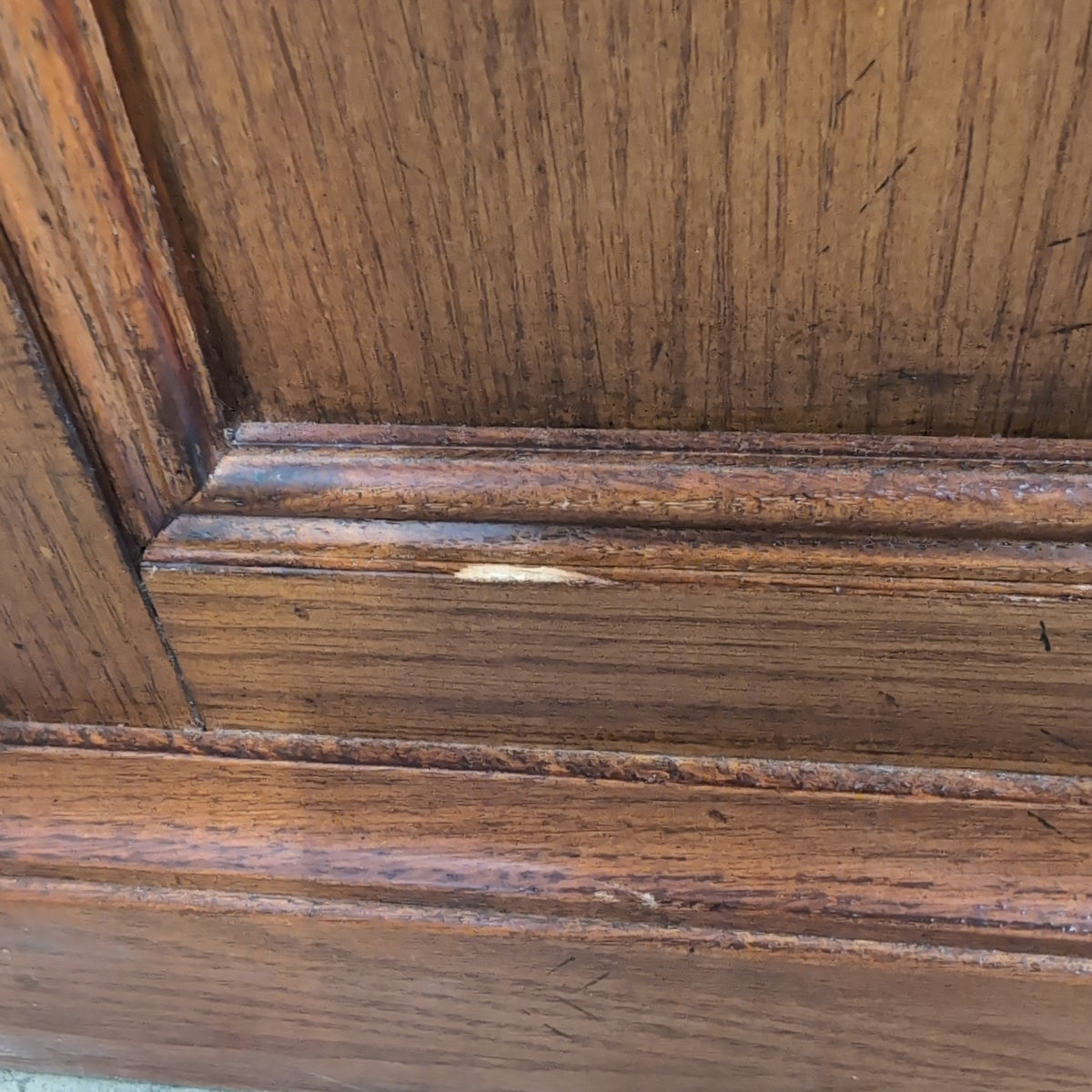 Oak Tone Paneled Storage Cabinet