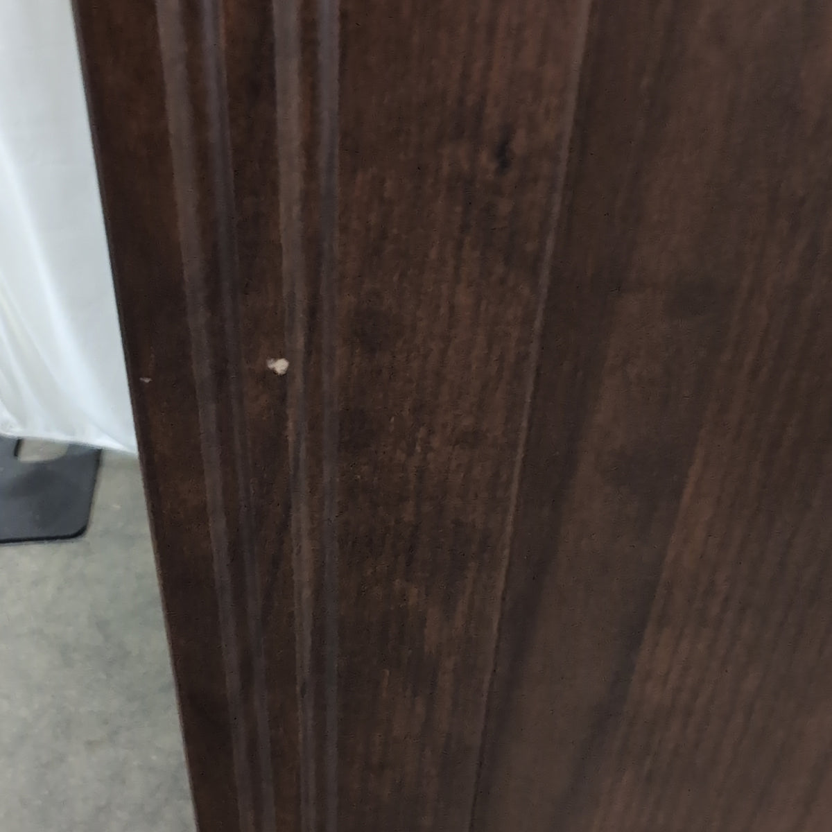 Dark Brown Wood China Cabinet with Glass Door