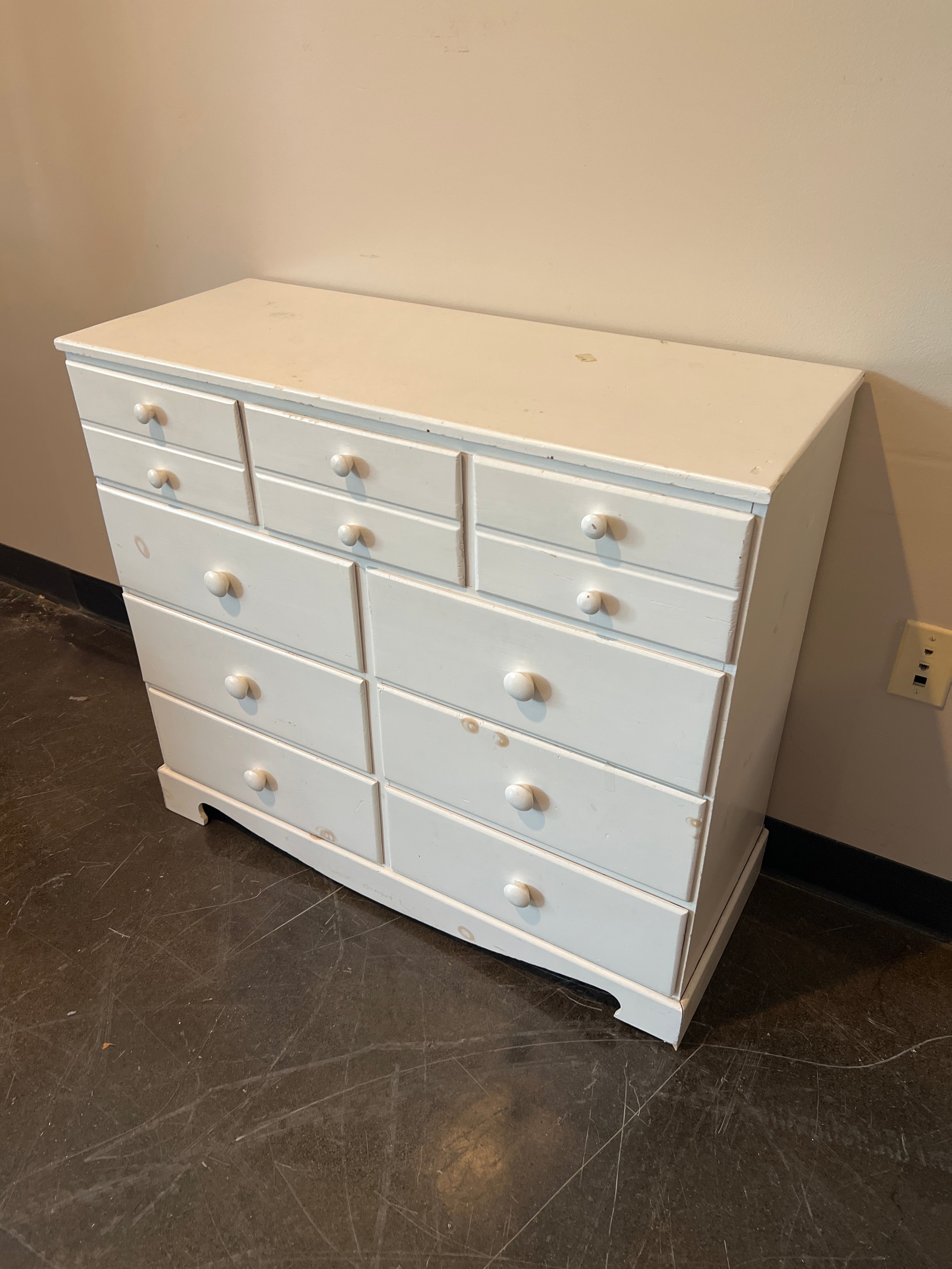 White 9-Drawer Wooden Dresser