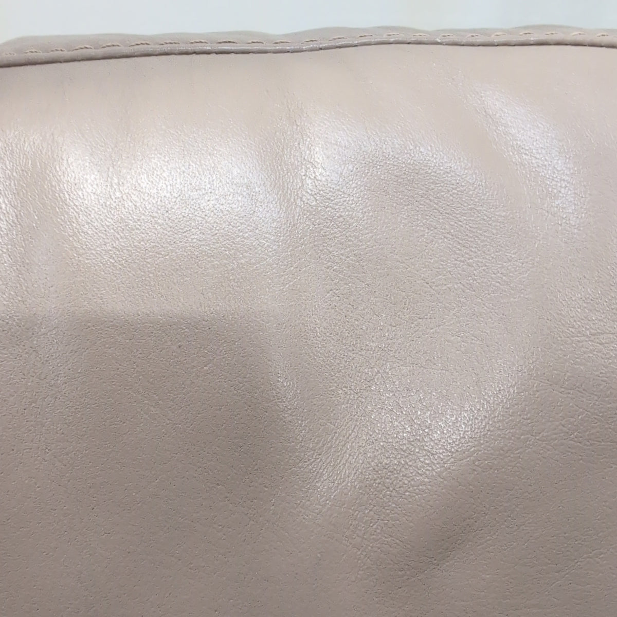 Plush Tan Leather Rolled Arm Loveseat