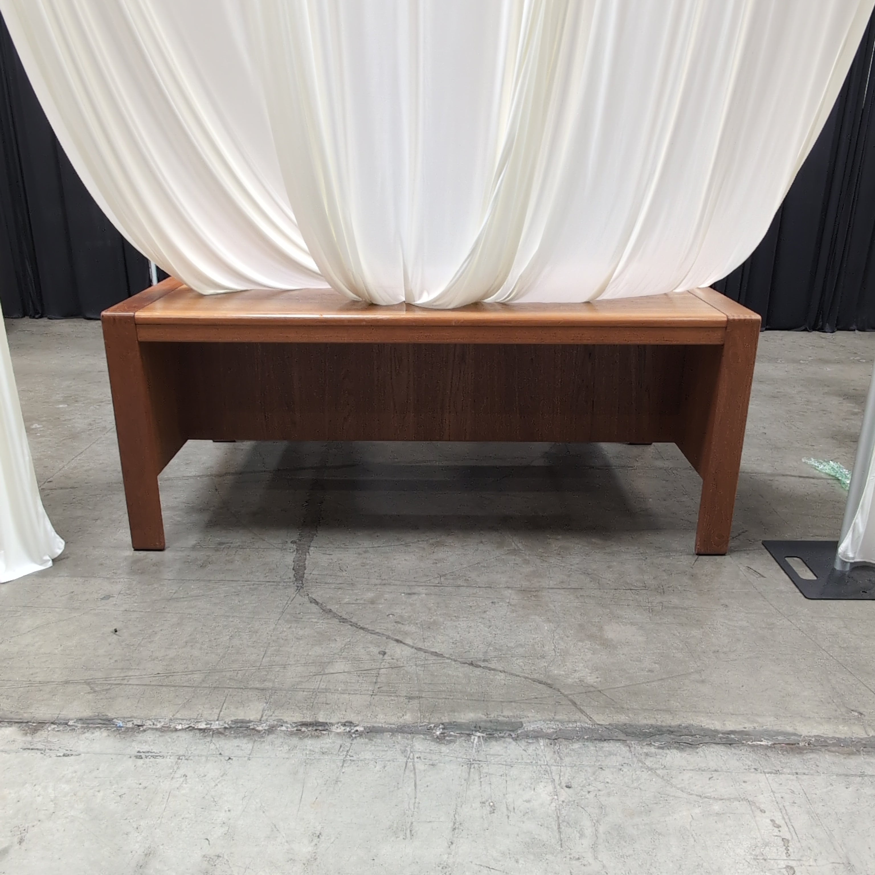 Warm Wood Executive Desk with Multiple Drawers