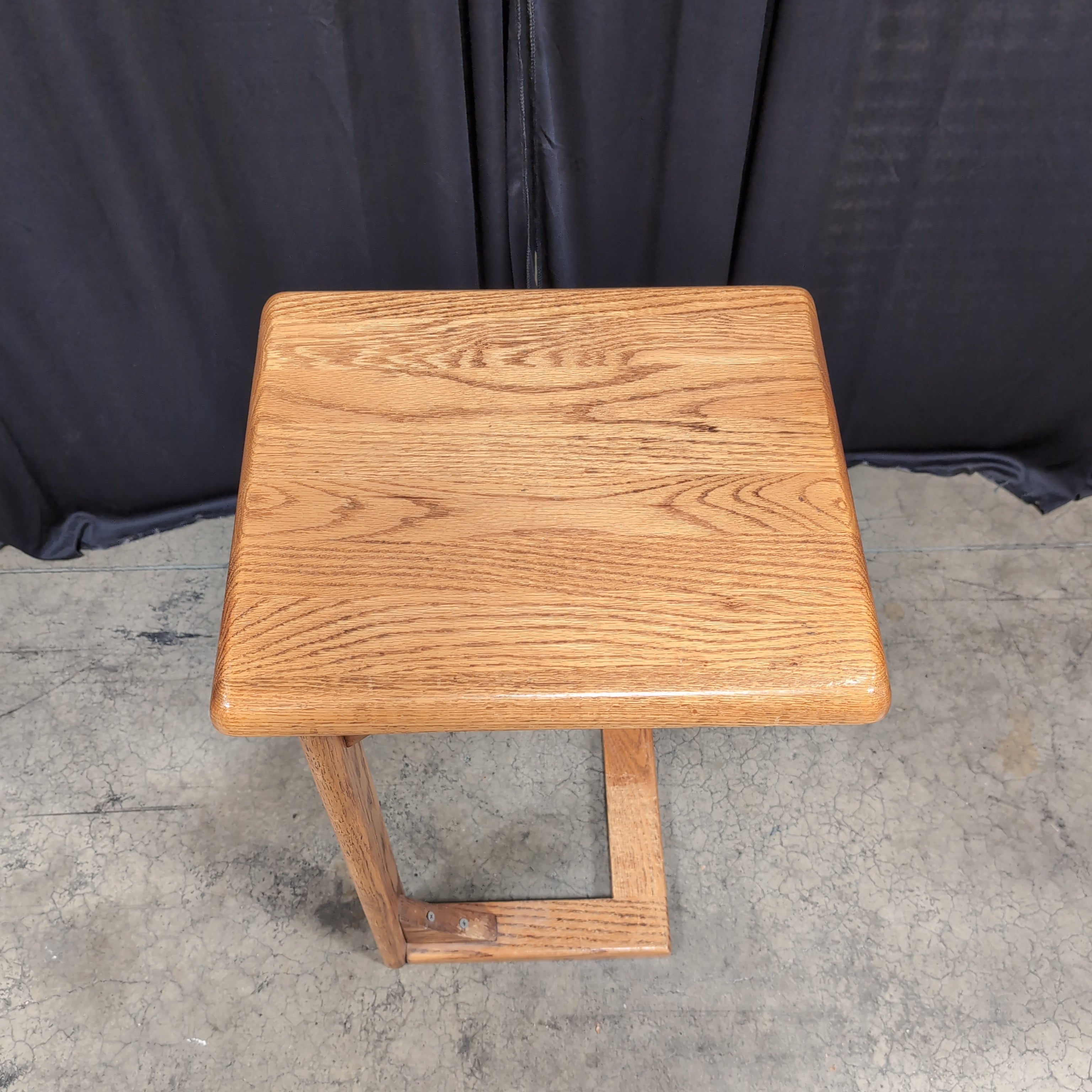 Light Brown Wood C-Table in Natural Finish