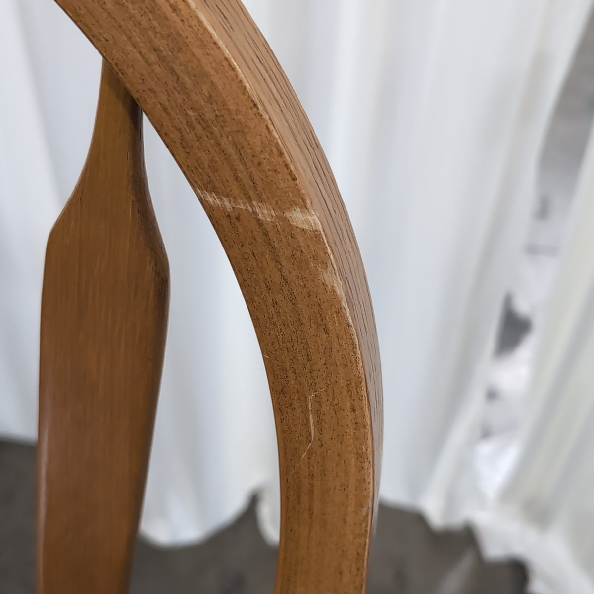 Pair of A-AMERICA Natural Oak-Tone Spindle Back Dining Chair