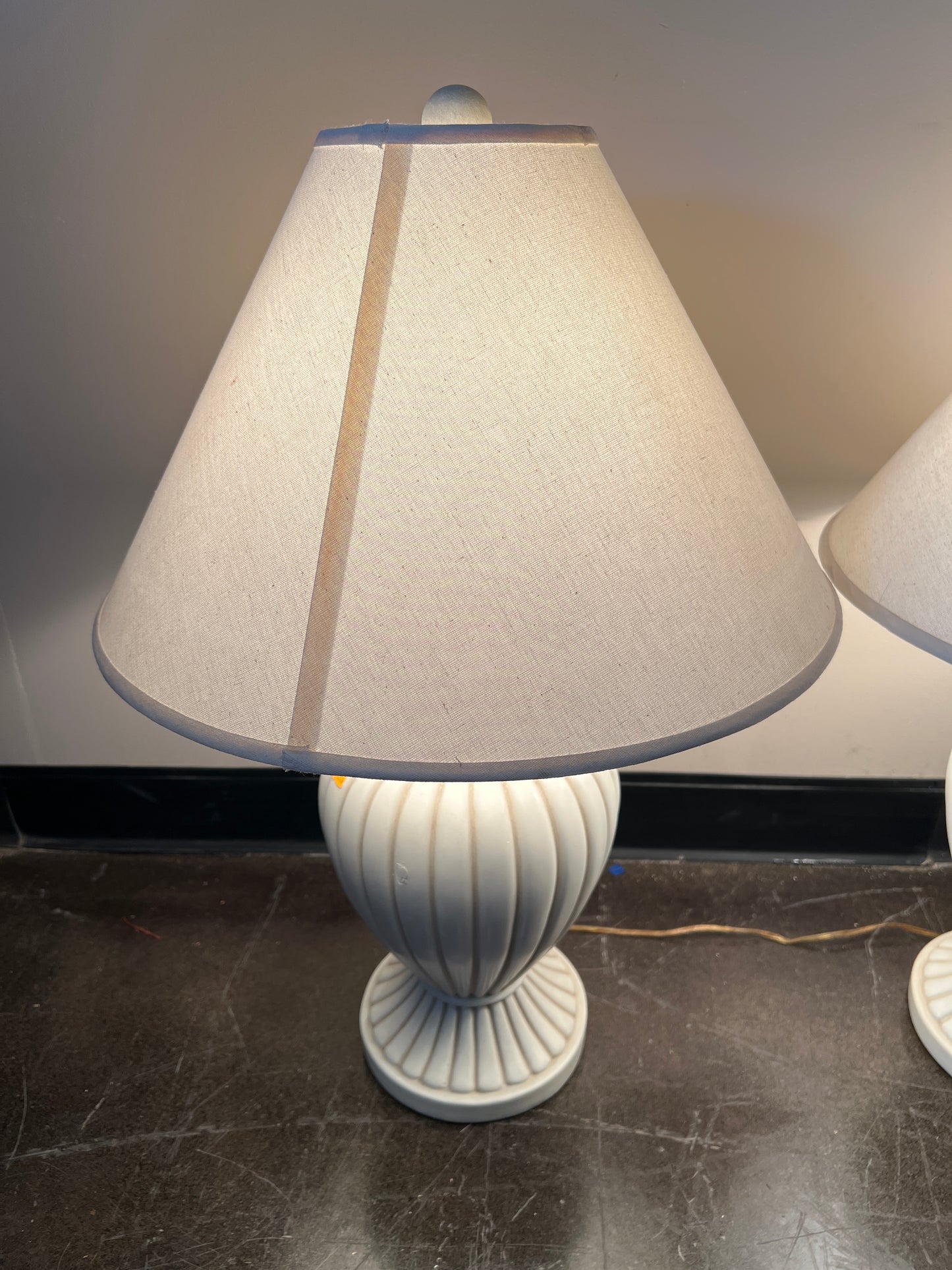 White Ceramic Table Lamps with Shade