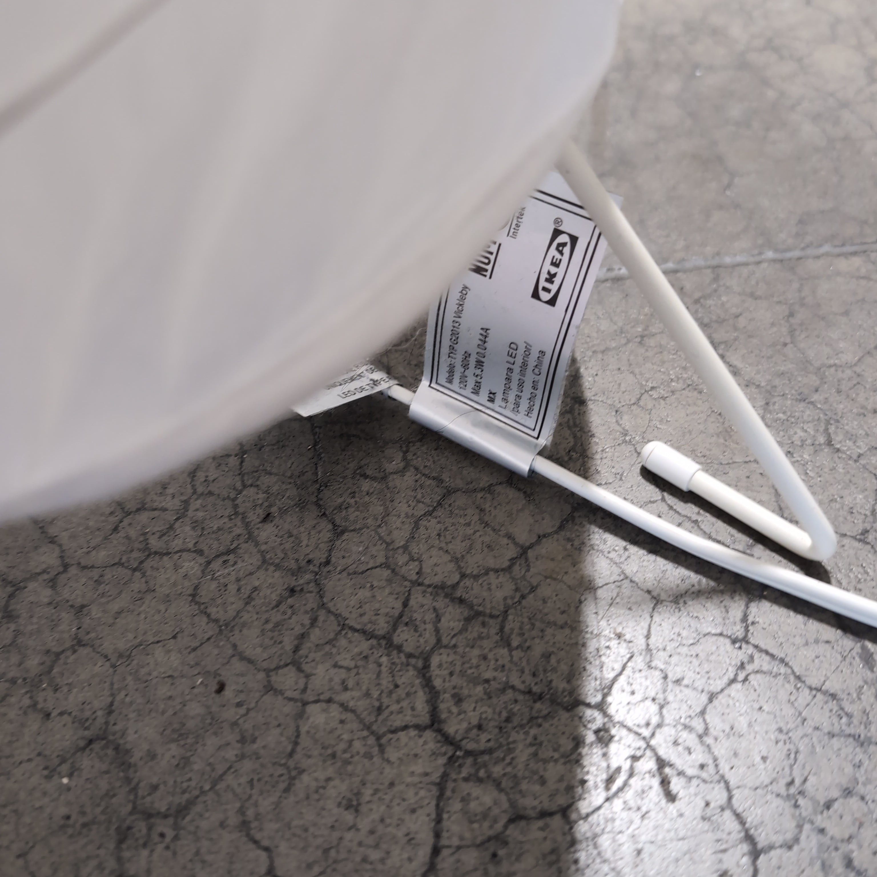 White Cylindrical Paper Shade Floor Lamp