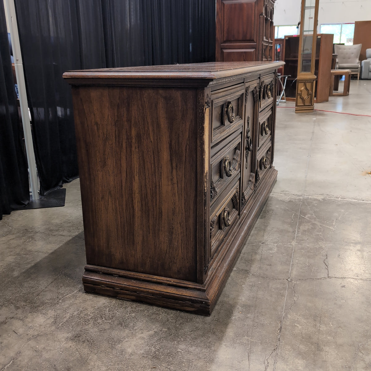 Stanley Furniture Traditional Style Wood Dresser with Ornate Hardware